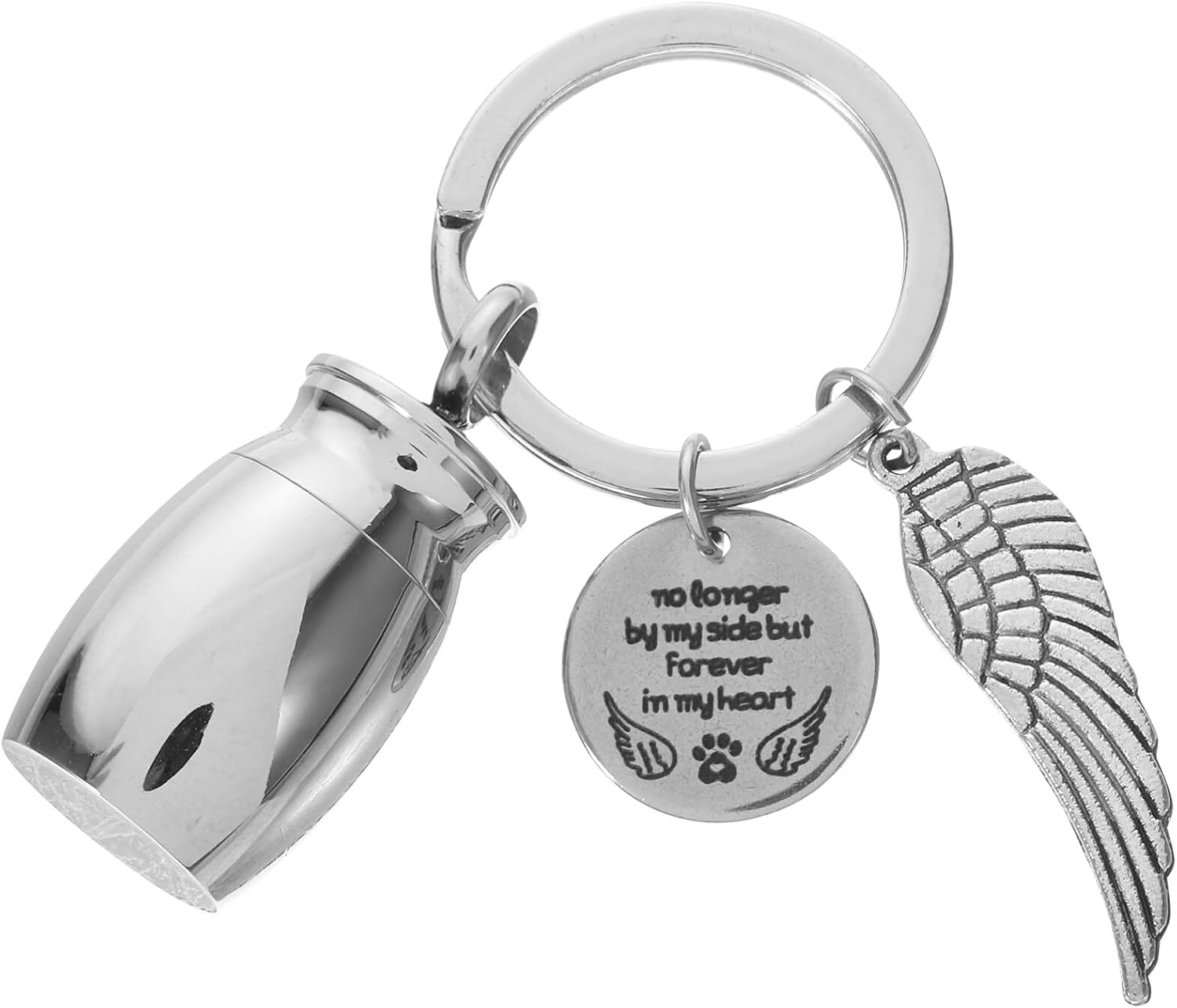 Luxshiny Small Keepsake Urn Keychain Mini Memorial Ashes Holder Key Chain Ashes Keepsake Remembrance Sympathy Present in Memory of Loved One Dad Mom