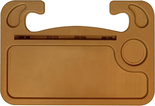 lebogner Bandeja para volante, bandejas de comida para automĂłvil para comer con ranura para tableta iPad, multiusos, con gancho de doble cara en la lebogner Bandeja para volante, bandejas de comida para automĂłvil para comer con ranura para tableta iPad, multiusos, con gancho de doble cara en la