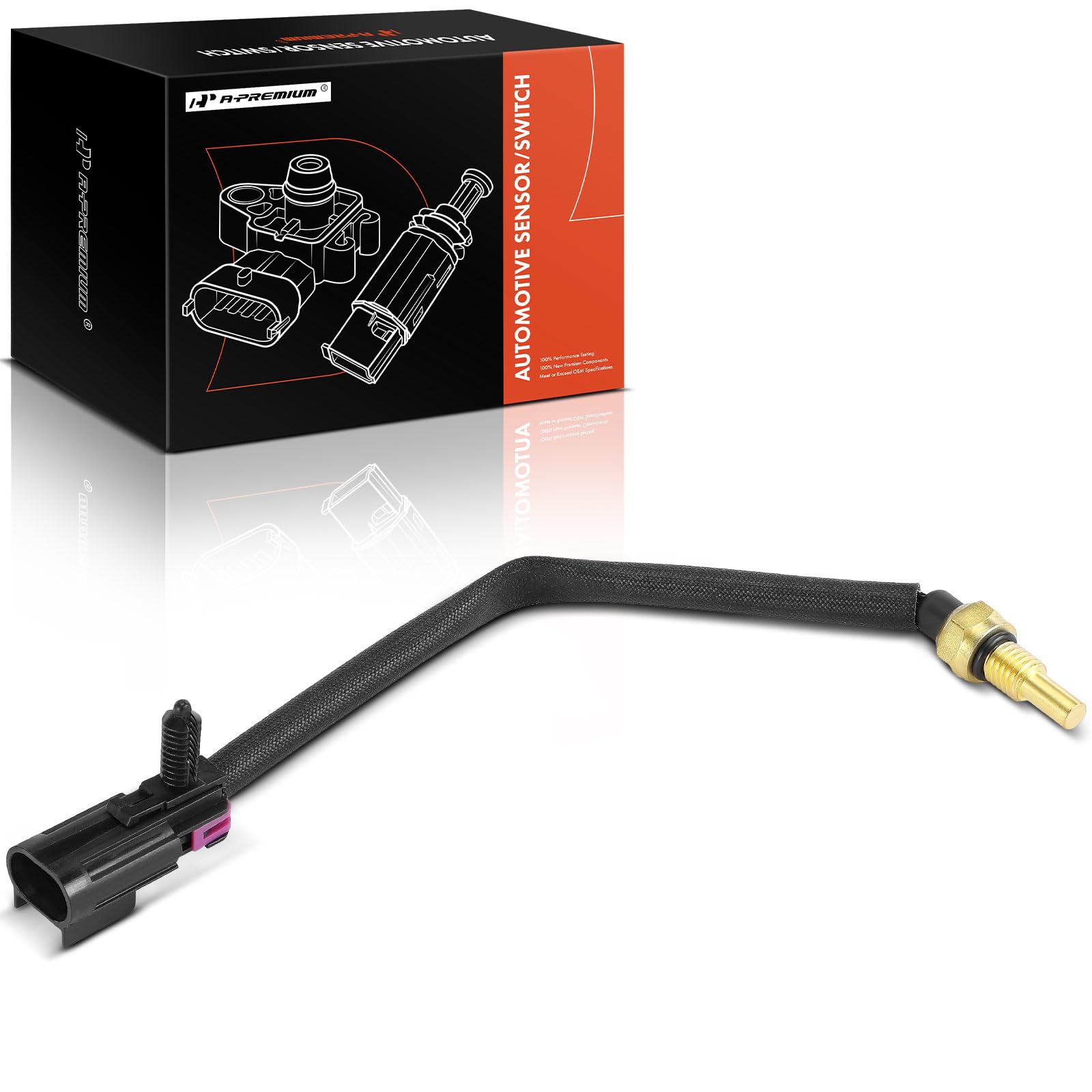 A-Premium Coolant Temperature Sensor Compatible with Buick Rainier Chevrolet Colorado Trailblazer GMC Canyon Envoy Hummer H3 Isuzu Ascender i-280 Saab 9-7x