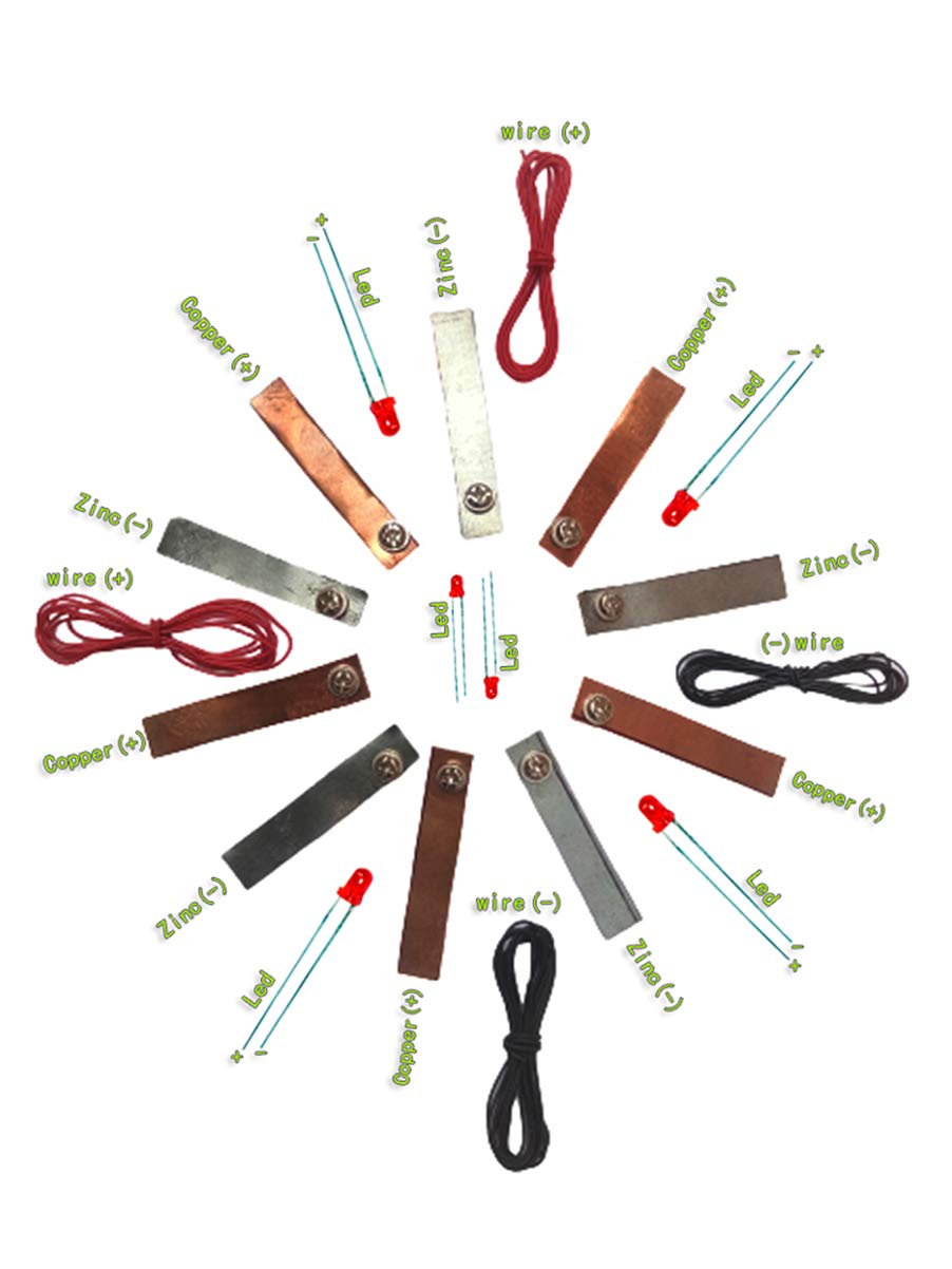 Sameer Science Projects Zinc-Copper Nails Strip 5+5 for Science Experiment Project to Make Lemon Energy