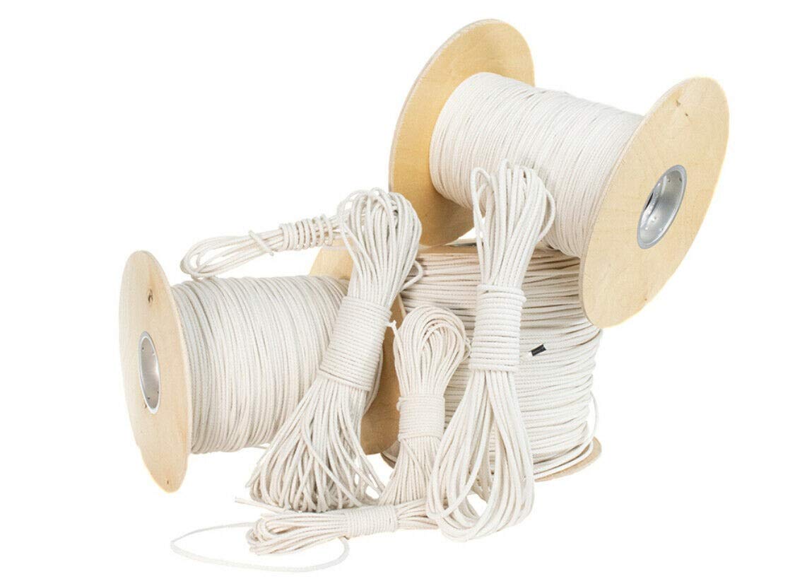 Paracord Planet Cuerda de algodón trenzado de diamante resistente a la intemperie de 1/8 pulgadas, 3/16 pulgadas, 5/32 pulgadas, 10-1500 pies, ideal para plantas en maceta