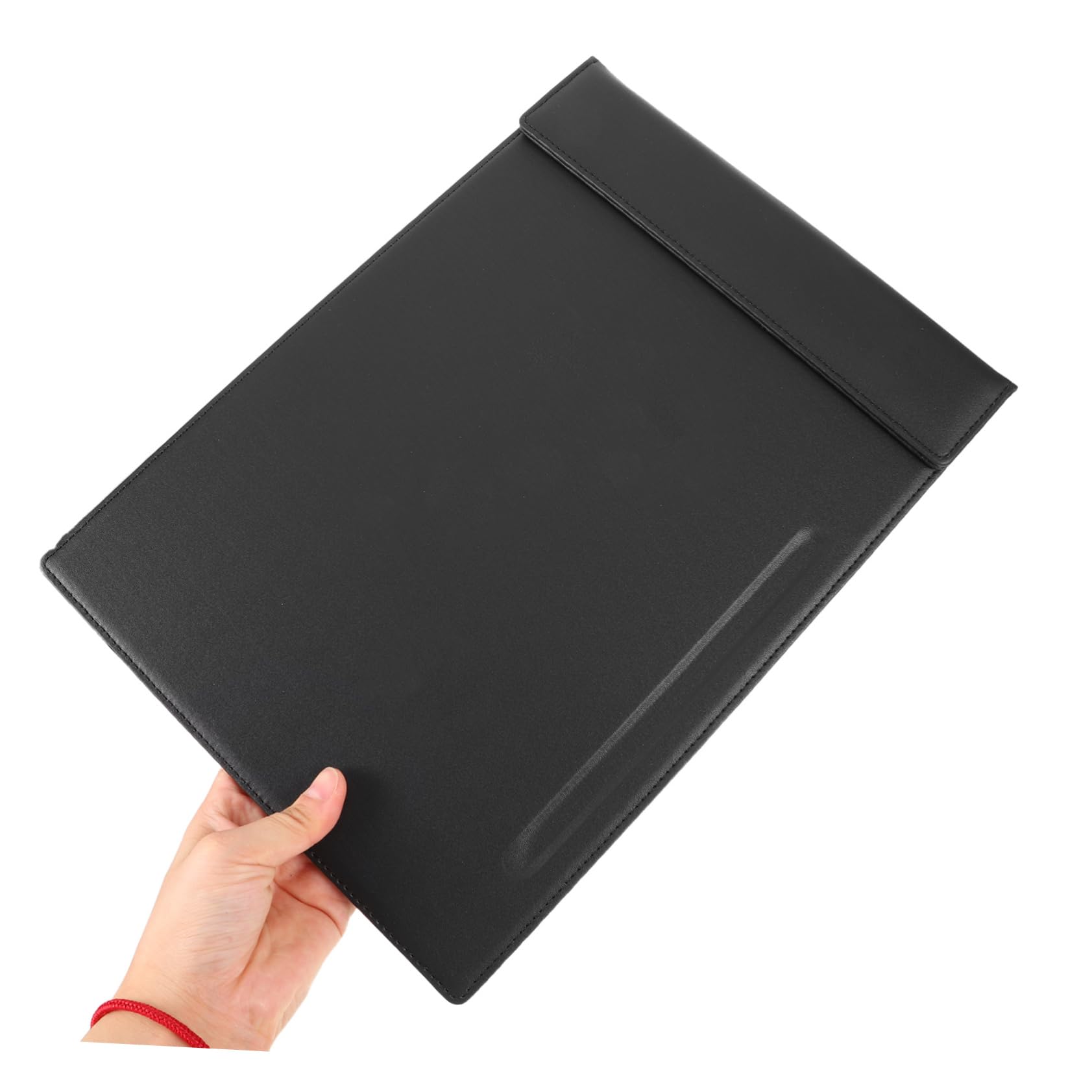 Carpeta de Visualización de Menú para Restaurante, Negra, Cuero