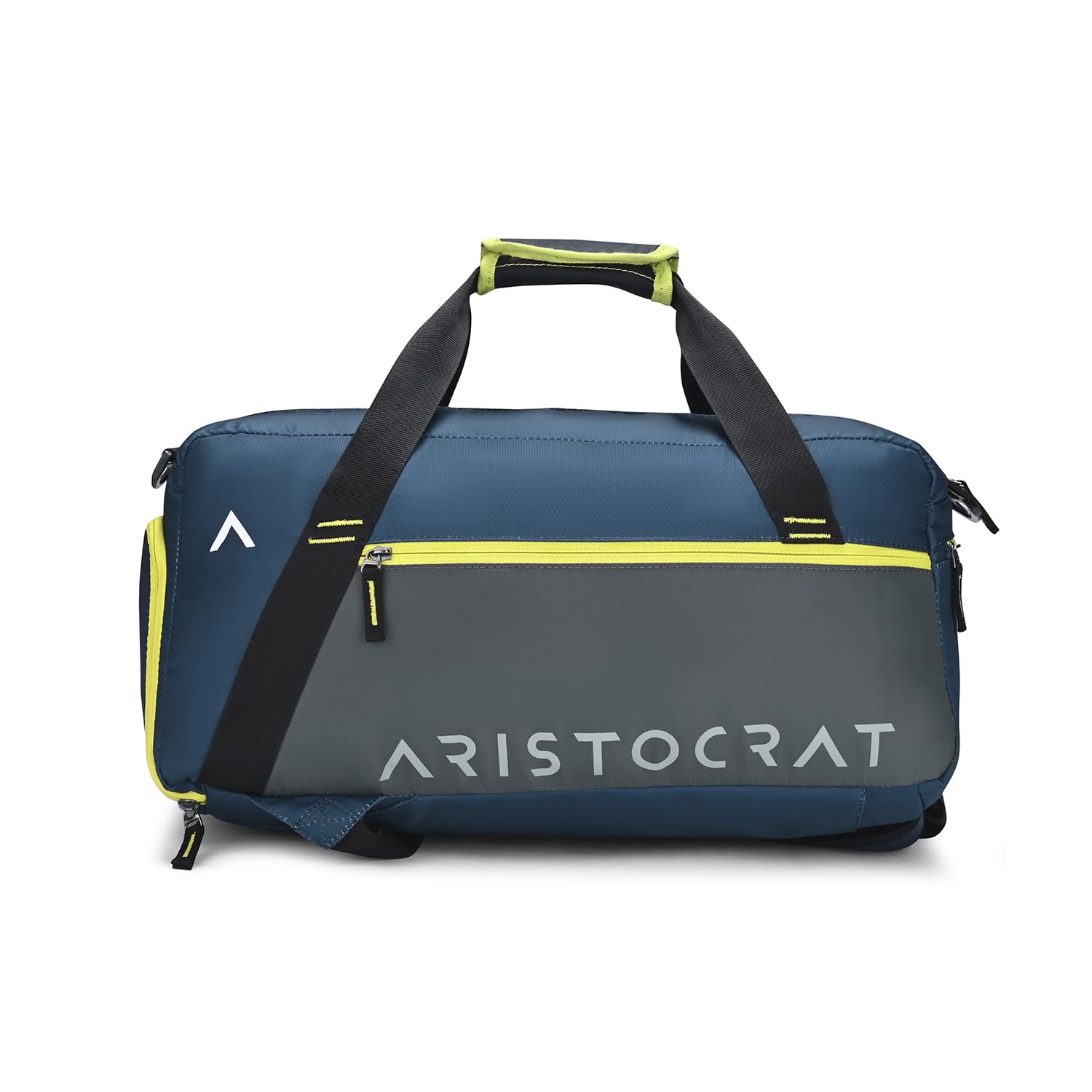 Aristrocrat Power Polyester 52cm Gym Duffle Bag for Men and Women with Multiple Pockets and Separate Shoe Compartment for Travel, Sports and Workouts (Blue)