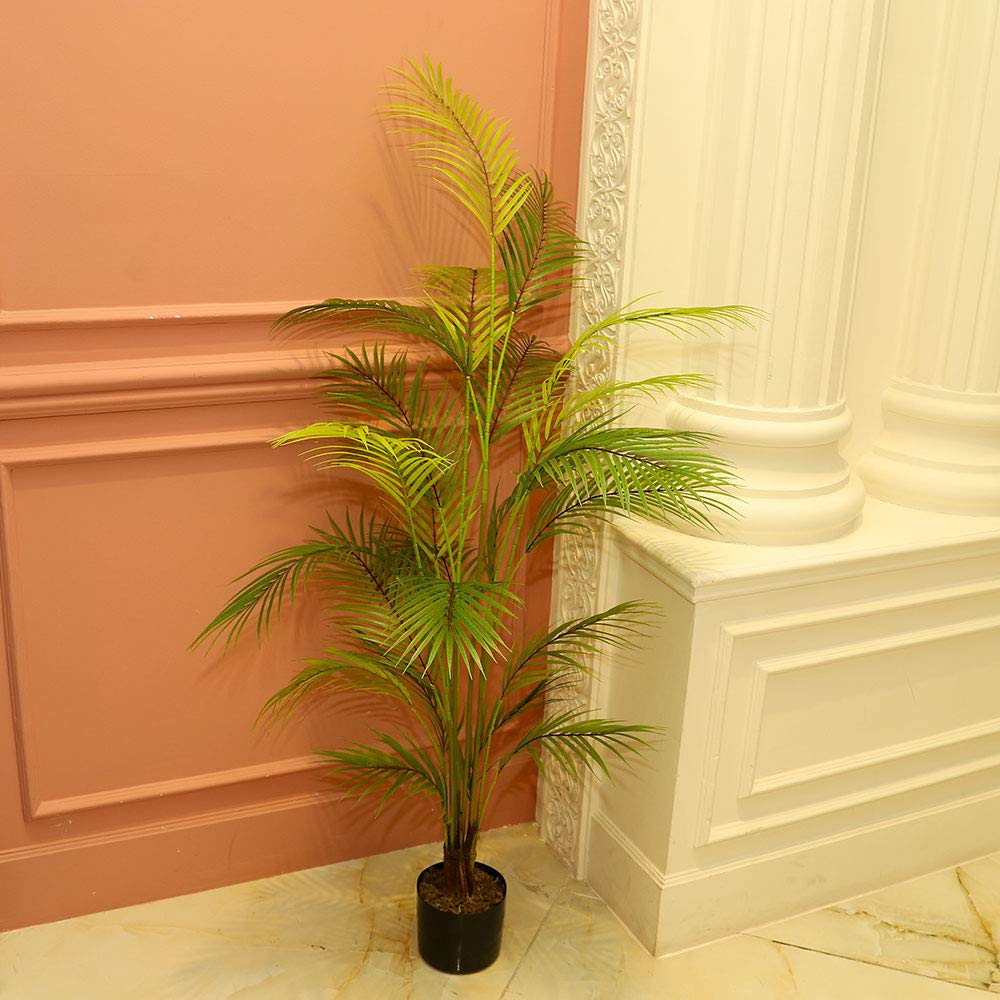 YATAI Nearly Natural Artificial Palm Tree 1.3 Meters High Artificial Plants For Home Indoor Outdoor Garden Decoration – Fake Plant