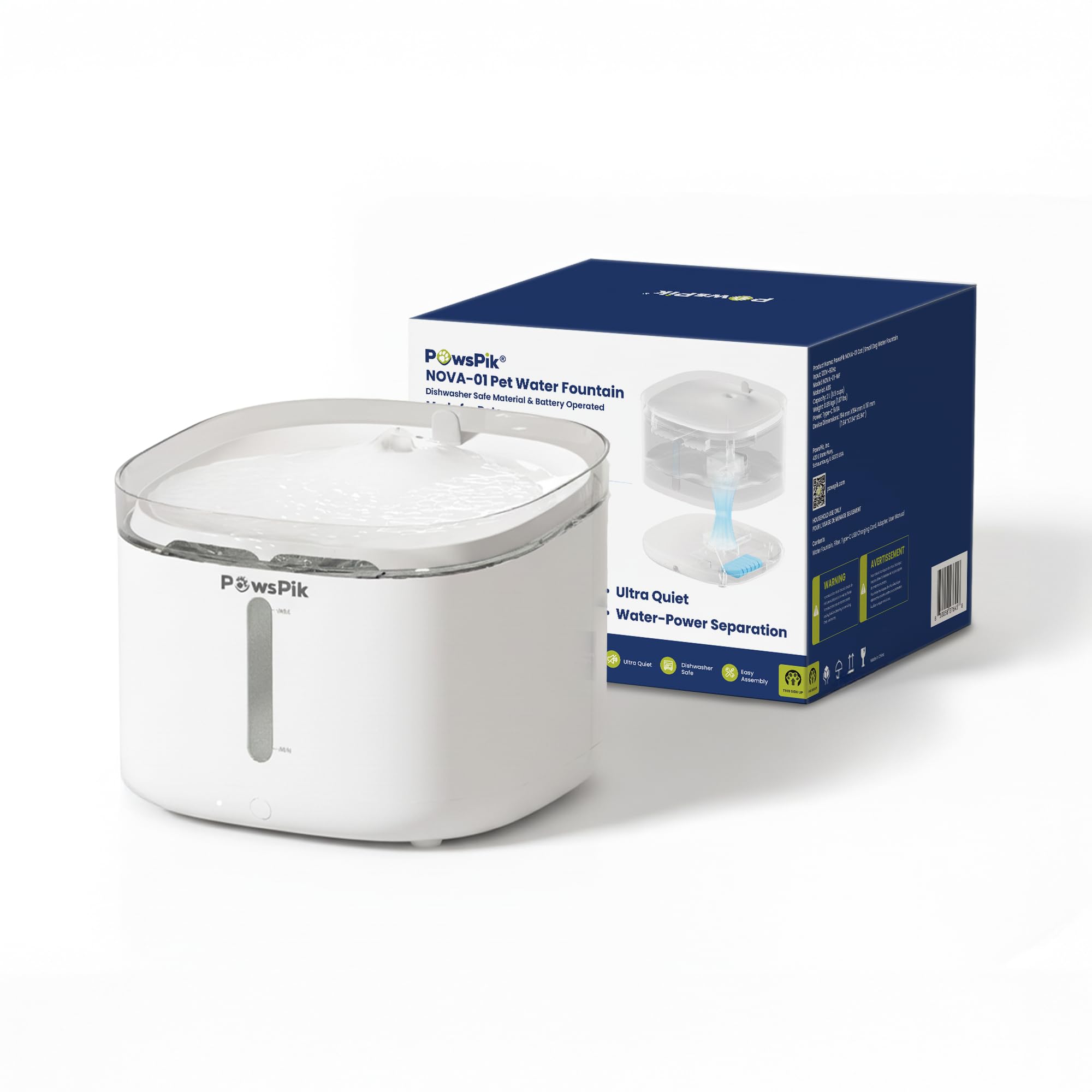 Amazon.com : PawsPik NOVA-01 Wireless Cat Water Fountain