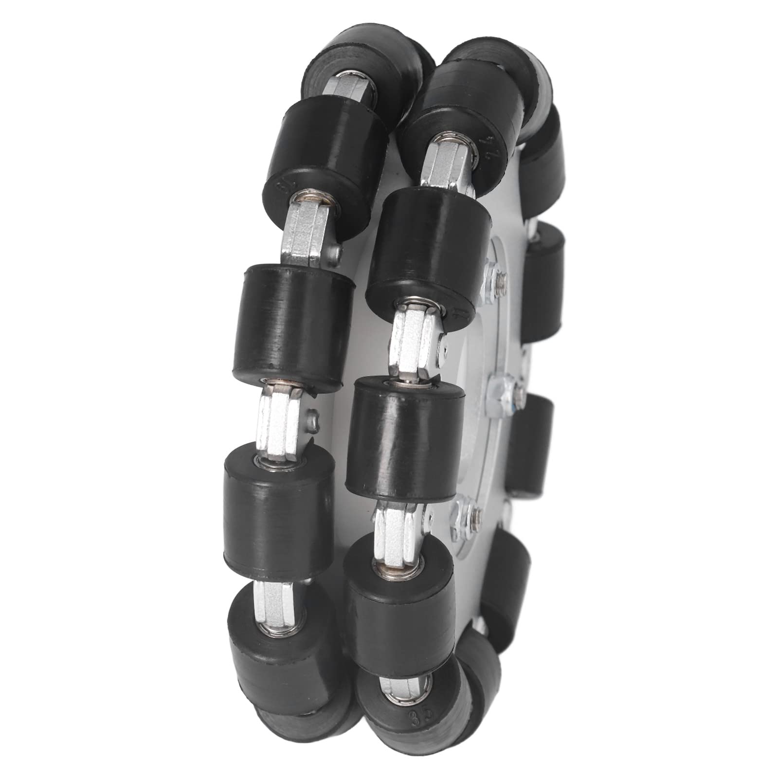 HERCHR Ruedas multidireccionales de Doble Fila Rueda omnidireccional de 127 mm con Rodillos de cojinete Rueda omnidireccional Piezas de Repuesto