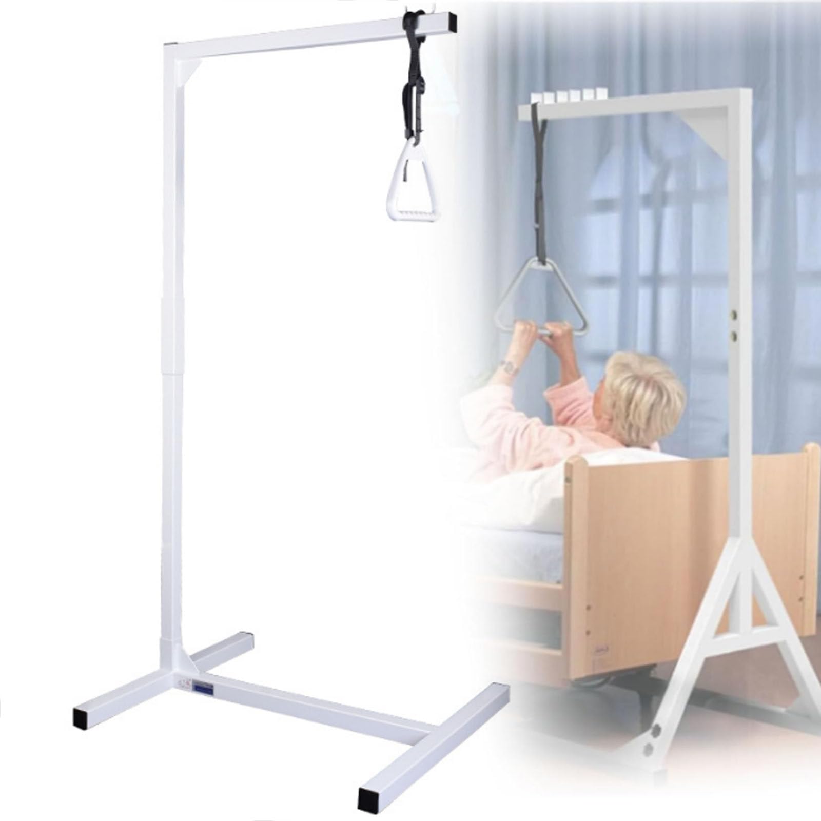 Regulowana wysokość drążka trapezowego do łóżka stojącego o udźwigu 113 kg dla starszych seniorów szyna transferowa i pomoc w podnoszeniu łóżka