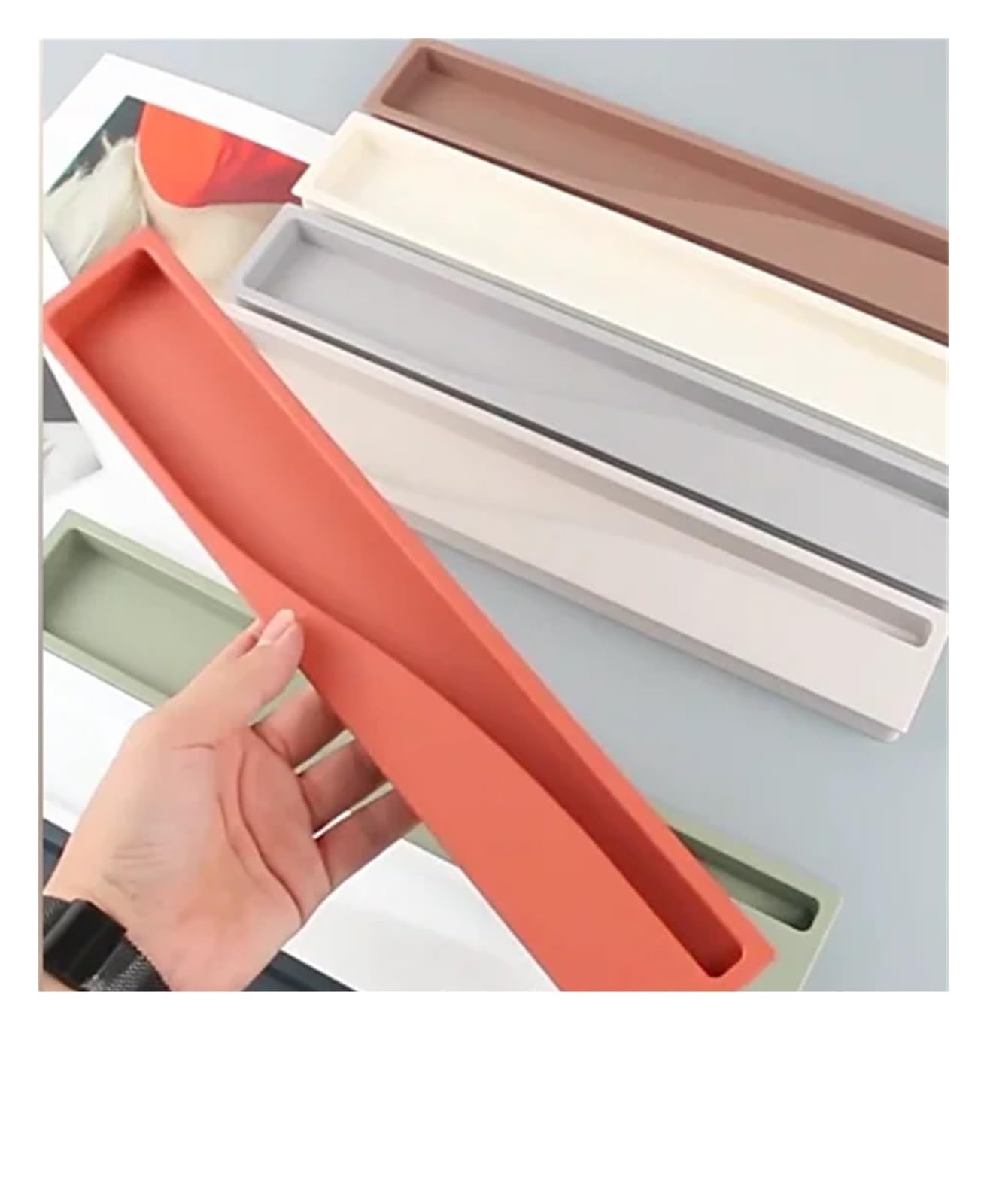 Mohuied Orange Recessed Handle Wardrobe Embedded Handle Feel Cabinet Door Hidden Invisible Drawer(Orange)