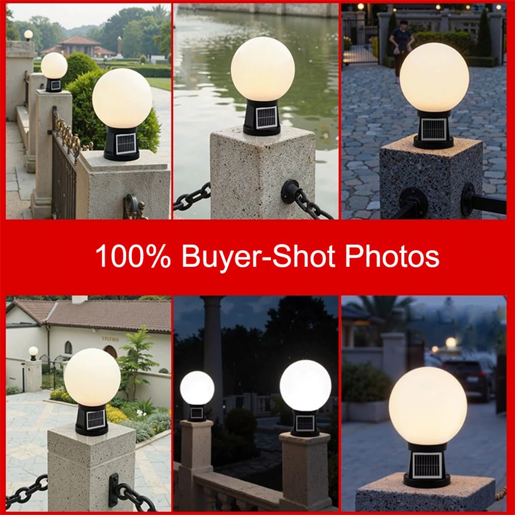 Lampada Da Tavolo Solare Per Esterni Lampada A Palo Con Sfera In Acrilico Bianco E Supporto In Alluminio 4 Modalità Di Luminosità Colori RGB Luci Solari Per Giardino, Veranda
