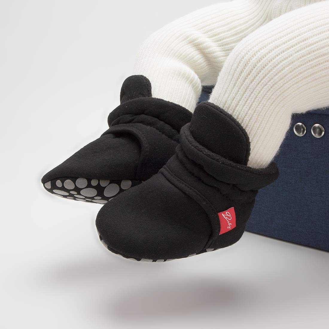 Babelvit Botines de forro polar suave para recién nacido, zapatos antideslizantes para niños y niñas, zapatos antideslizantes para niños pequeños, primeros caminantes, zapatos de cuna de invierno