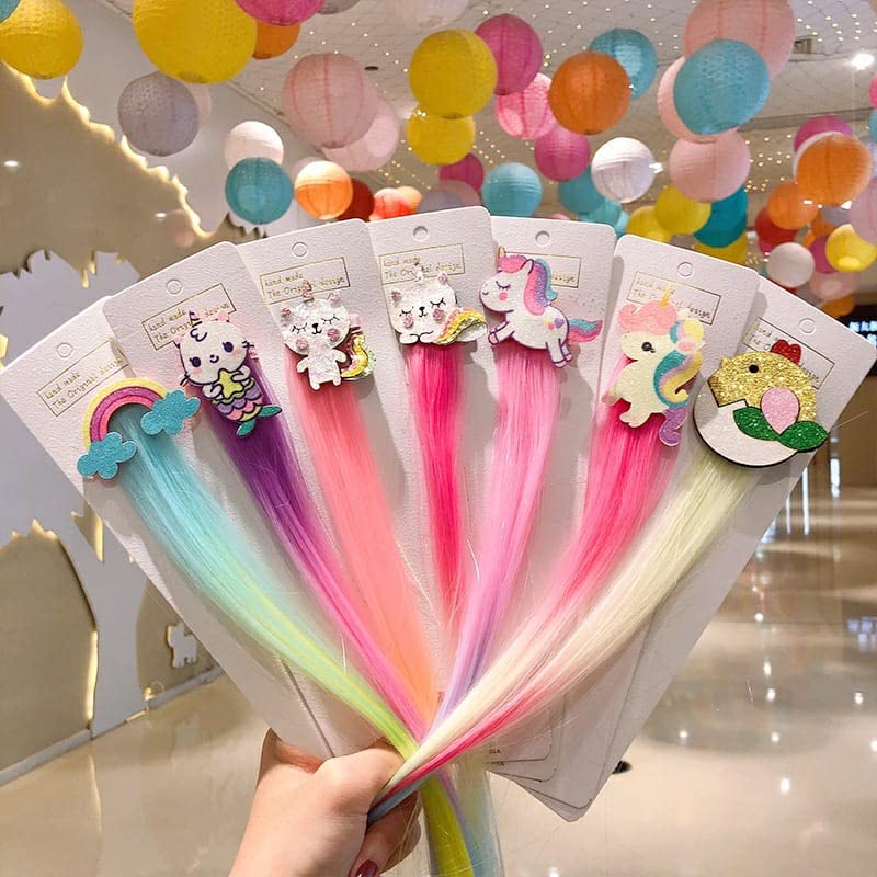 Tera13 Return Gifts Hair Clips For Girls Kids (5 Pcs) Unicorn Theme Hair Clip For Girls, Wings Clip, Hair Pins Accessories, Baby Hair Clip For Kids, Multicolor