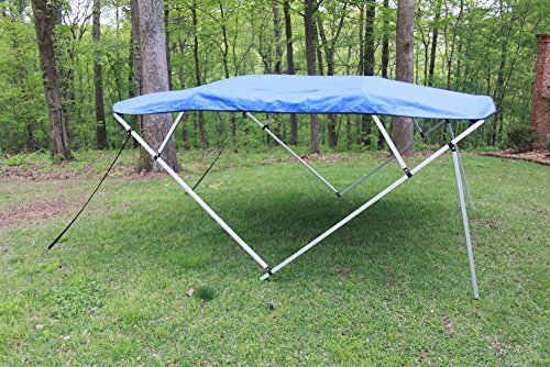 Royal Blue Square Tube Frame Vortex 4 Bow Pontoon/Deck Boat Bimini Top 12' Long, 91-96" Wide 1 To 4 Business Day Delivery #TOP3