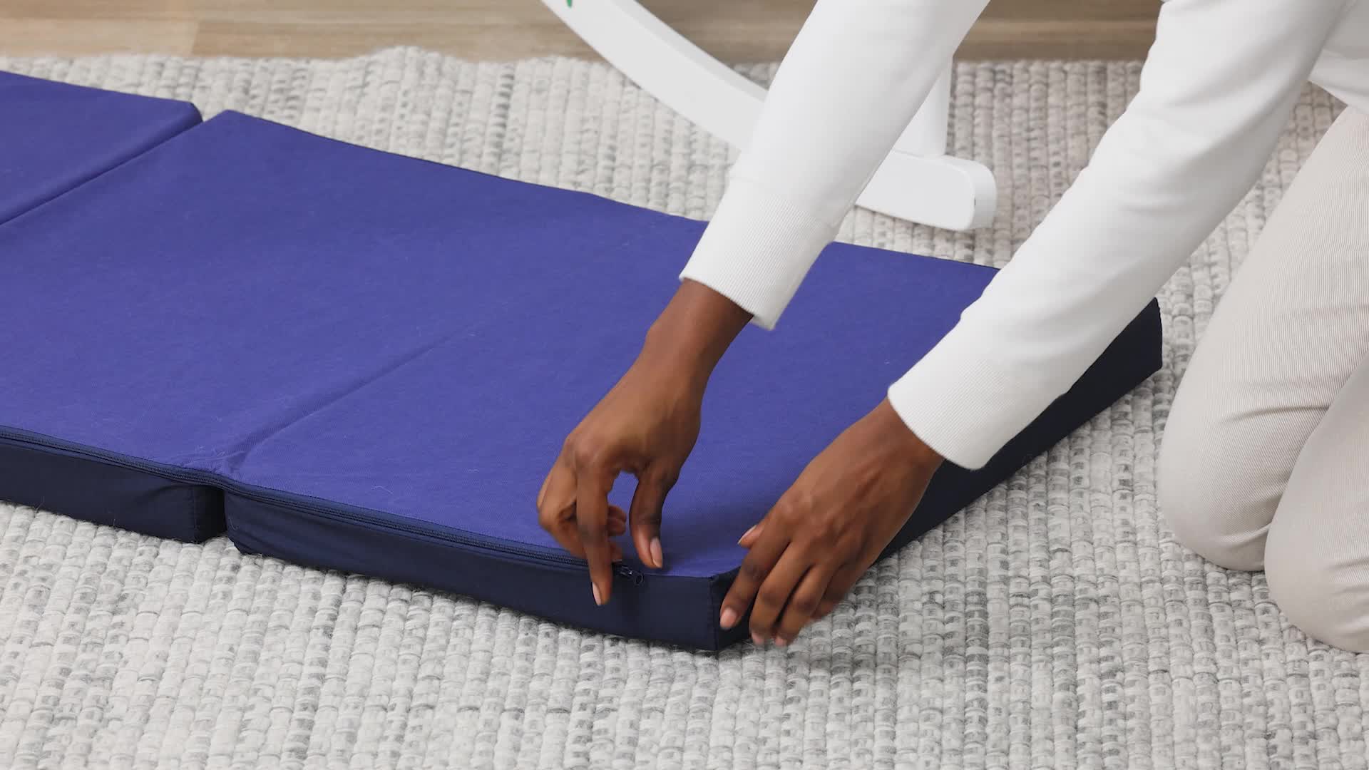 roba Reisbed matras 'roba Style' 60x120cm voor baby's & kinderen - opvouwbare matras voor reisbed en babybed - vouwmatras incl. draagtas - Frosty