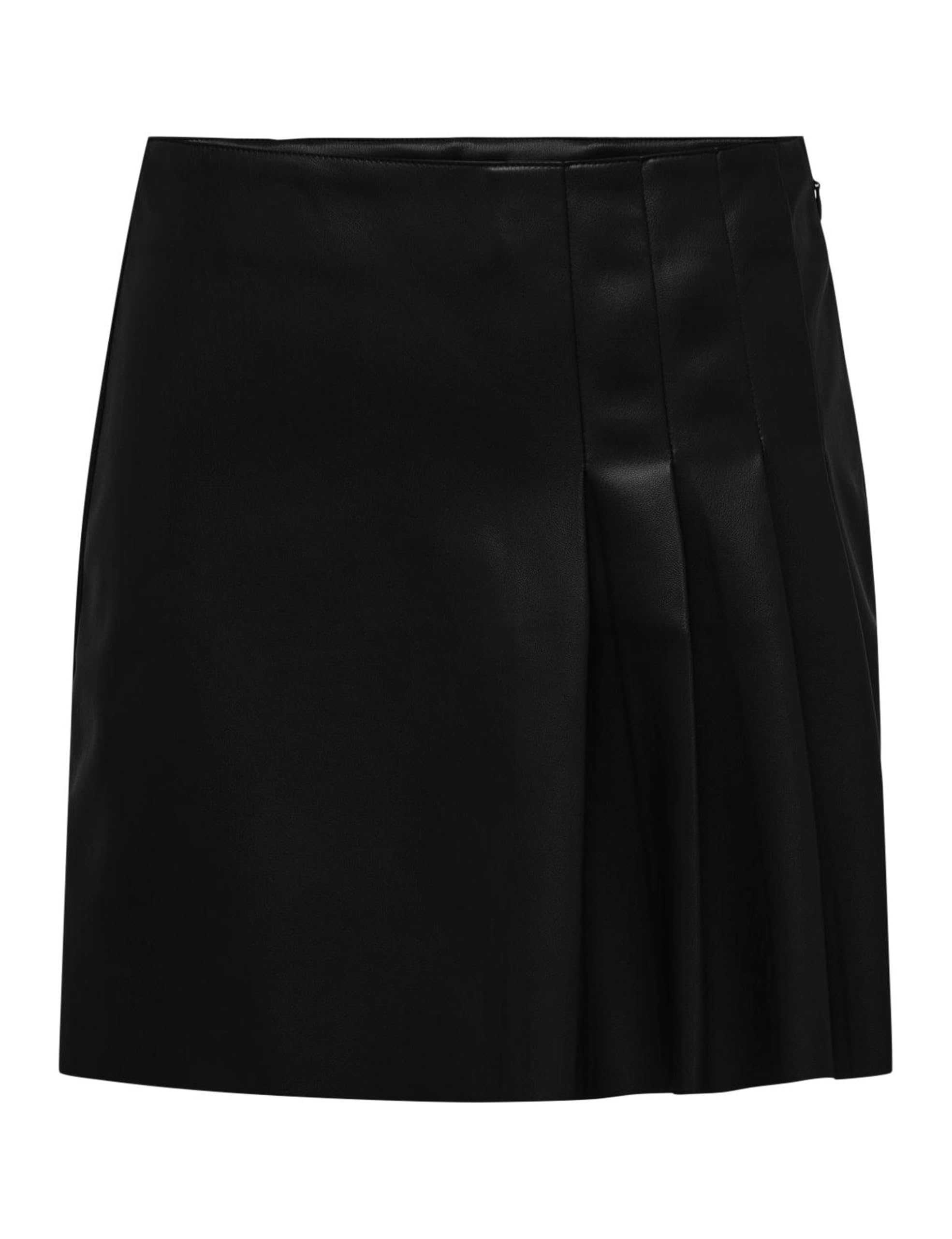 ONLY Onlartzy Life Hw Faux Lea Ple Skirt PNT, Black, S