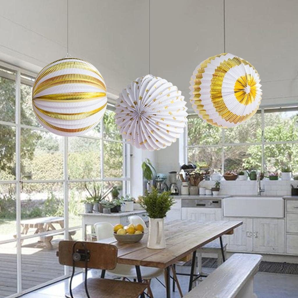 Meri Shopp 3/Set Round Paper Lantern Party Decor Birthday Wedding Home Garden Decoration