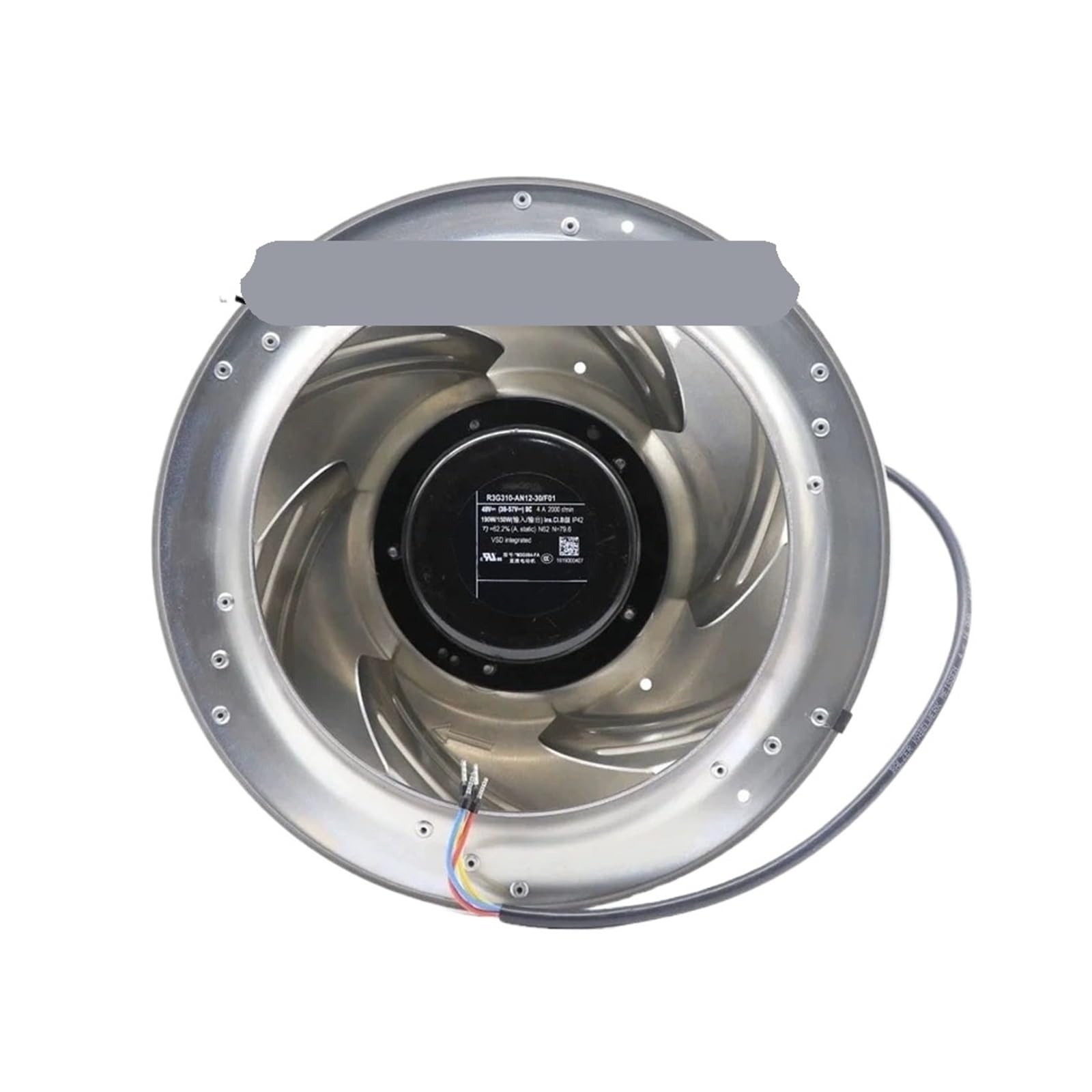 YLPWKMVZ Centrifugal Cooling R3G310-AN12-30/F01 4.0A 48VDC control fan with Speed Control