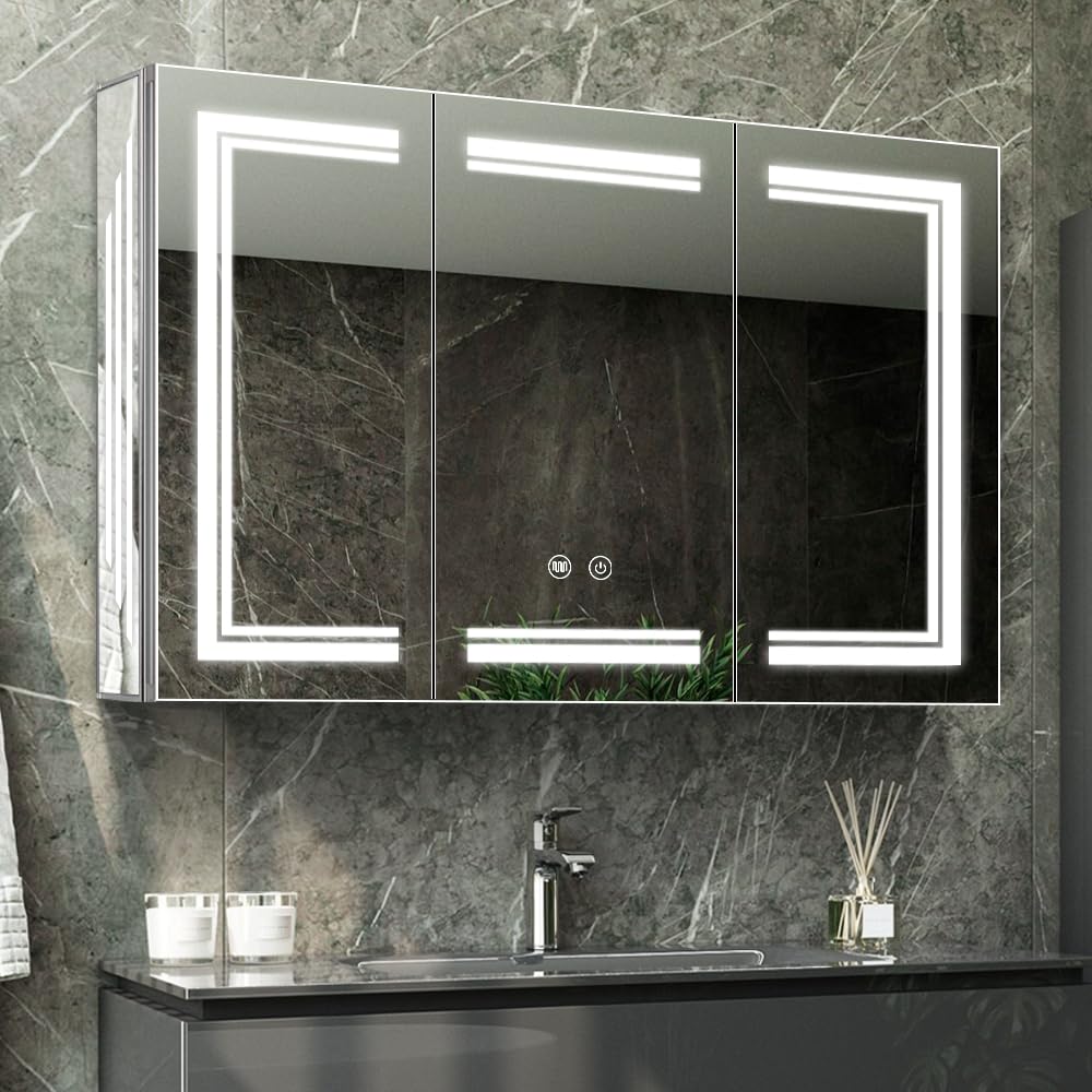 Janboe Large Medicine Cabinet with Lights