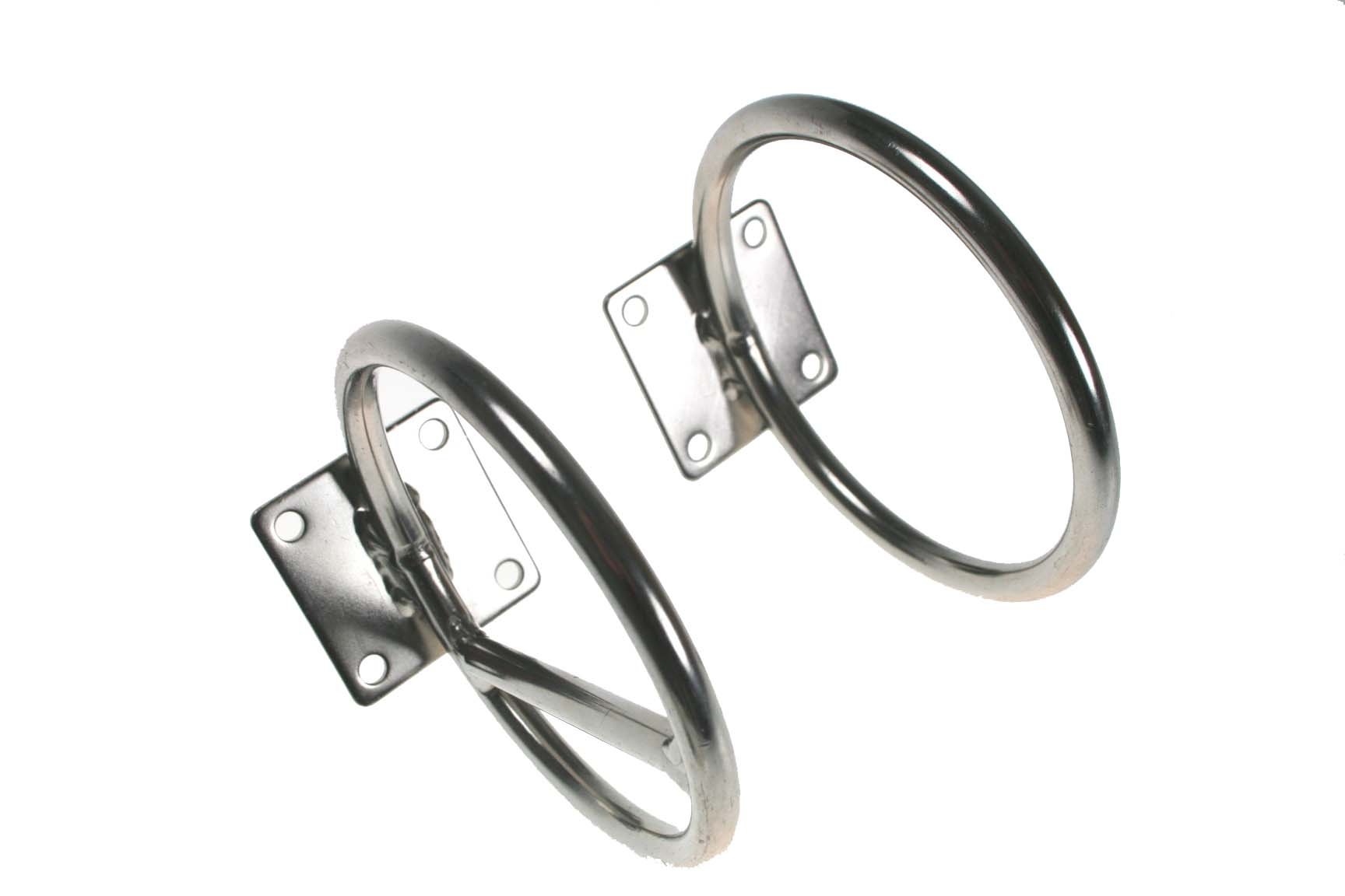 Frans balkon design glas ronde ringen roestvrij staal V2A of V4A