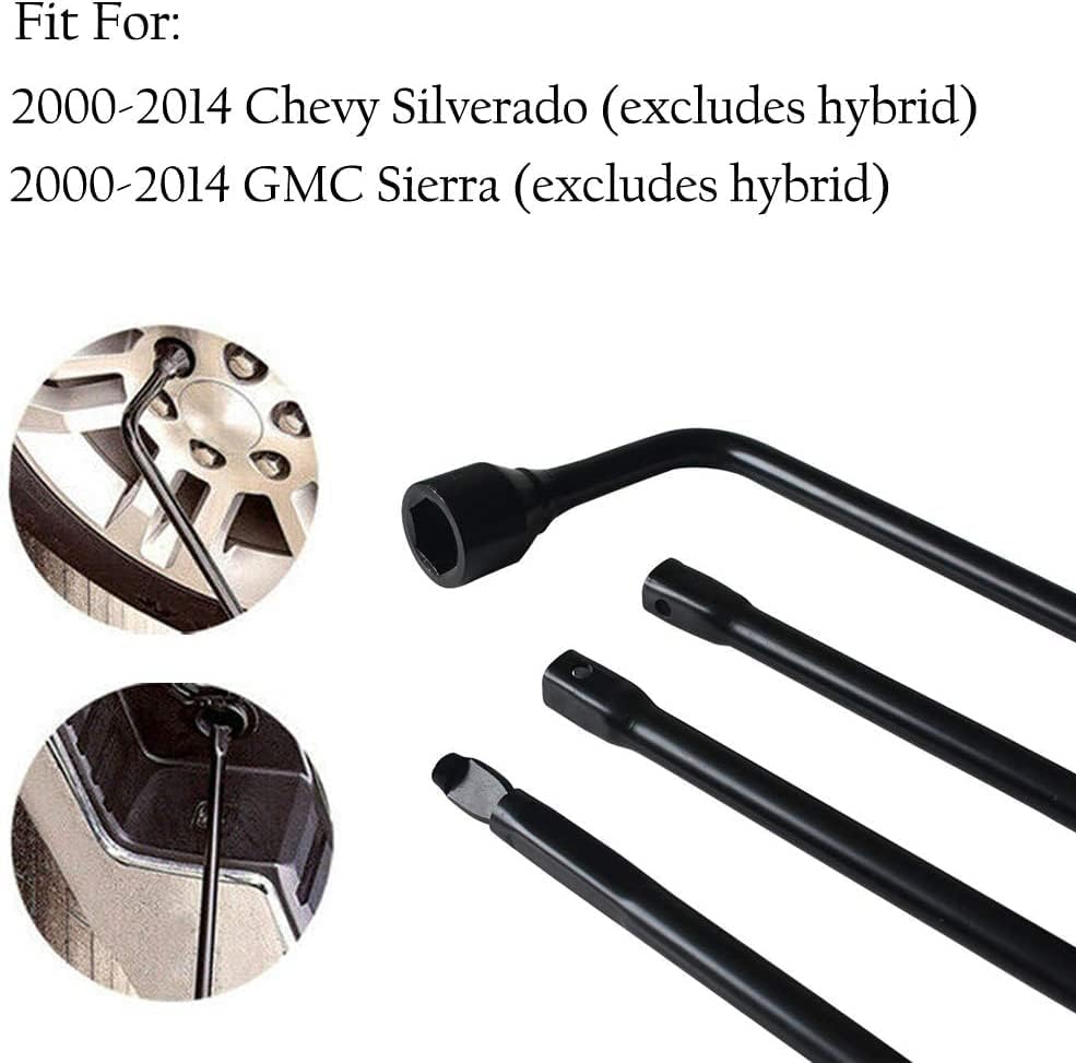 Miniatura 4 de Kit de herramientas para neumáticos de repuesto, kit de tuercas de repuesto para Chevrolet Silverado GMC Sierra 1500 2500 3500 (2000-2014)