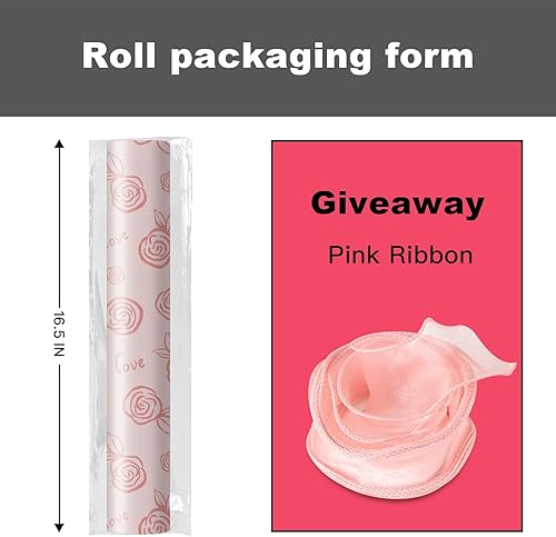 Miniatura 2 de EWES Juego de 5 rollos de papel de regalo de 17 x 40 pulgadas para niños, niñas, hombres y mujeres, regalos rosa bebé para cumpleaños, vacaciones,