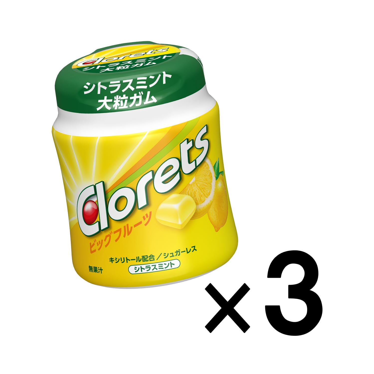 Amazon | クロレッツ ビッグフルーツ シトラスミント 3個セット