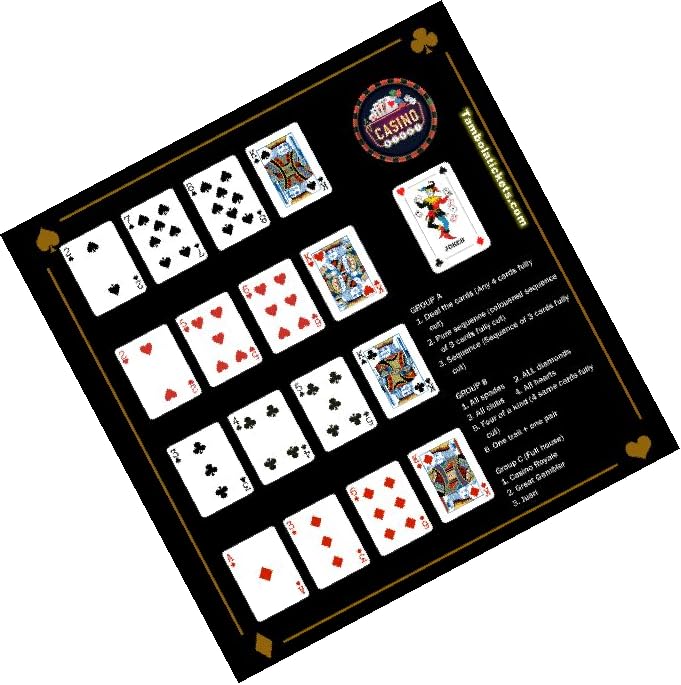 Play with Cards Casino Theme tambola Tickets Bingo housie lotto (Printed on Hard Sheet, Big Size Tickets, 72 Cards) (B0CFMQWCFQ) Amazon Price History, Amazon Price Tracker