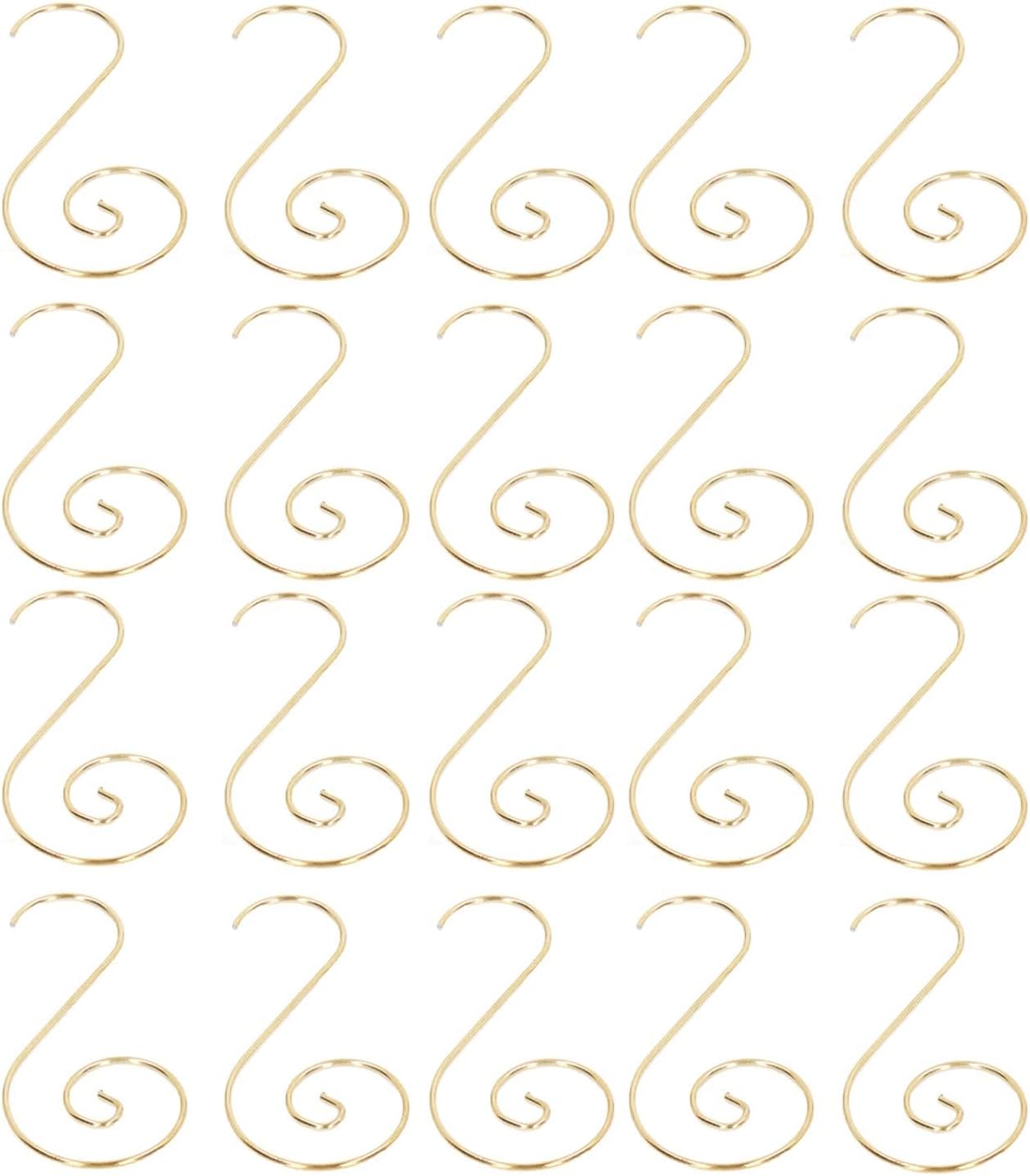 600Pcs Ornament S Hooks Set, Stainless Steel Material, No Rusting and, Decorative S Shaped Hooks for Christmas and Routine Use (Gold)