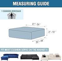 Vista 2 de Funda para Sofá de Terciopelo Elástico Funda de Cojín de Sofá 1 Pieza - Funda Elástica Lavable para Asiento o Respaldo, Fundas de Asiento para Sofás