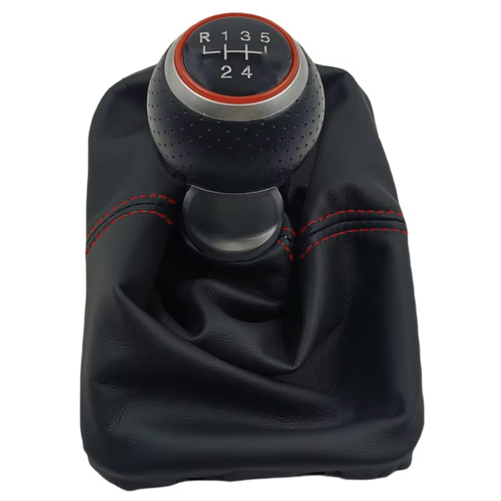 HILLAR Car Gear Stick Knob for VW for Beetle 1998-2010 Gearbox Gaiter Stick Handles 5 Speed Red Line Gear Shift Knob Boot Lever Gaitor Shifter Dust Jacket(Type 6)