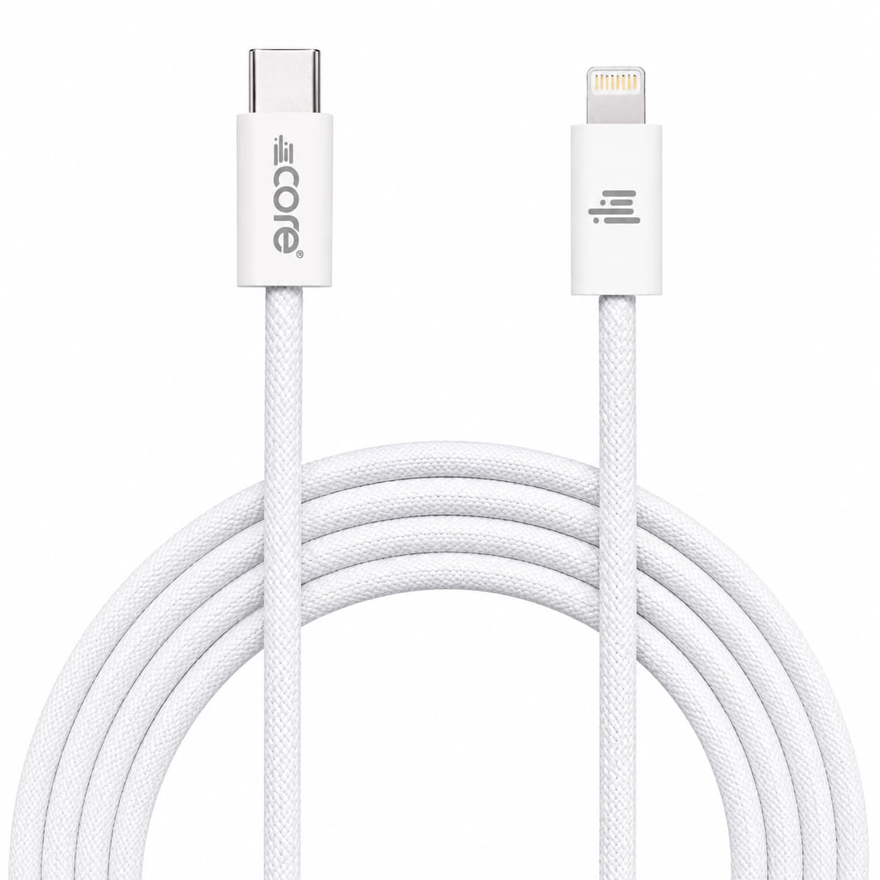 core cc22 usb-c to lightning cable compatible with iphone, 1m | 22.5w max output, braided 5-core cable, 10000+ bend lifespan, trust series, for ipad & iphone