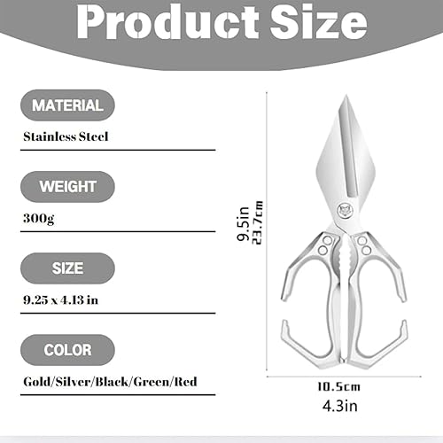 Miniatura 2 de Tijeras de cocina multifuncionales y resistentes, tijeras de cocina Interactk para alimentos, tijeras resistentes para alimentos con mango