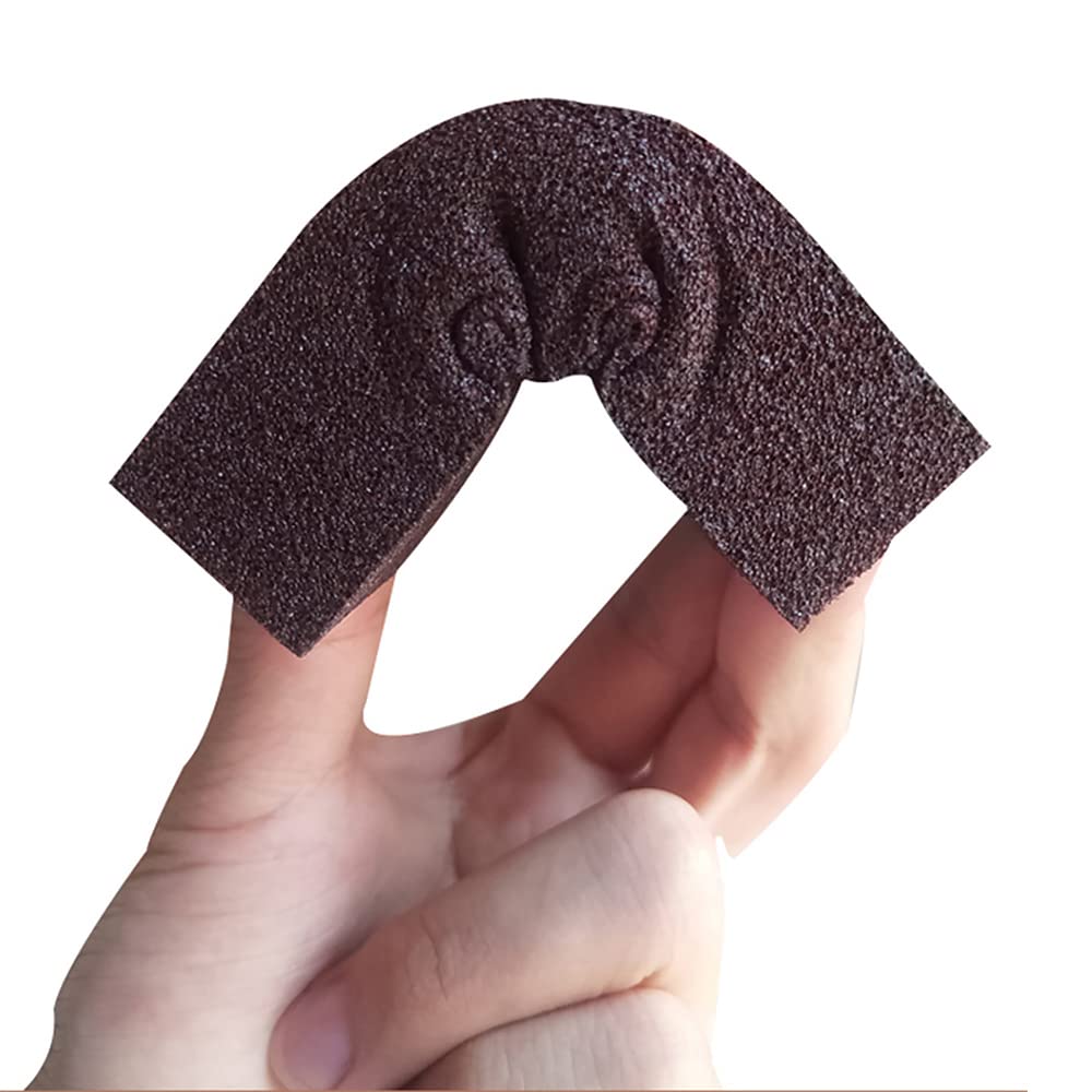 12 pezzi di spazzola in spugna al carborundum, spugne abrasive da cucina, spugne Caspian Stone Pot Clean Brush Rust Eraser Grit Scouring Sponge