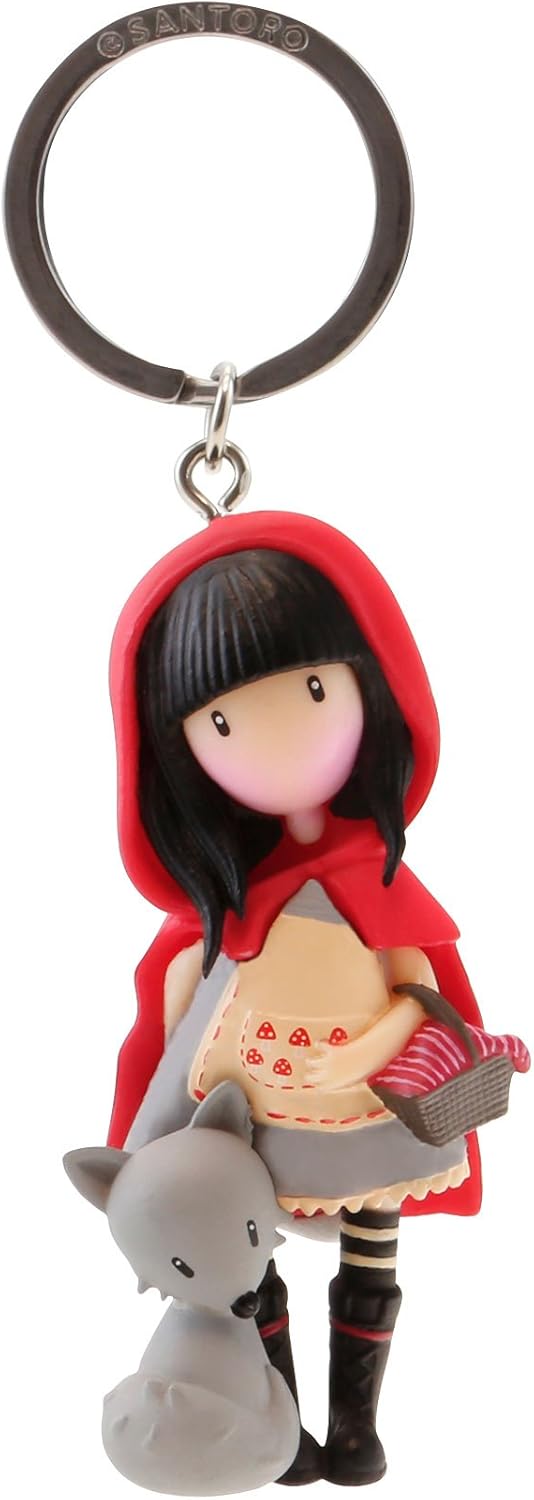 Santoro Gorjuss 631GJ07 Moulded Figurine Keyring Little Red Riding