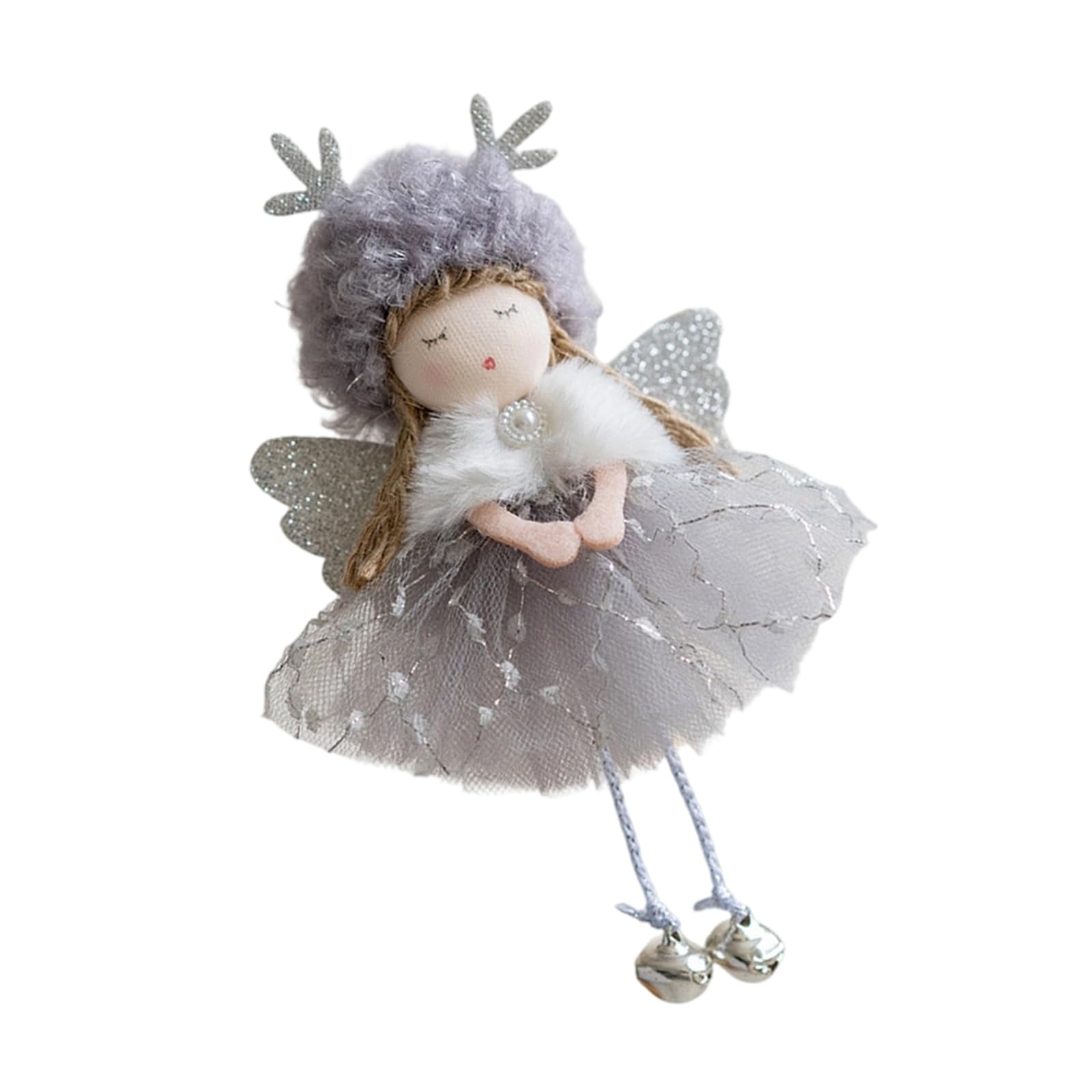 Lovely Plush Deer Antlers Angelic Ornament Festival Home Decoration Ideal for Christmas Birthdays and Special Event Plush Christmas Decors