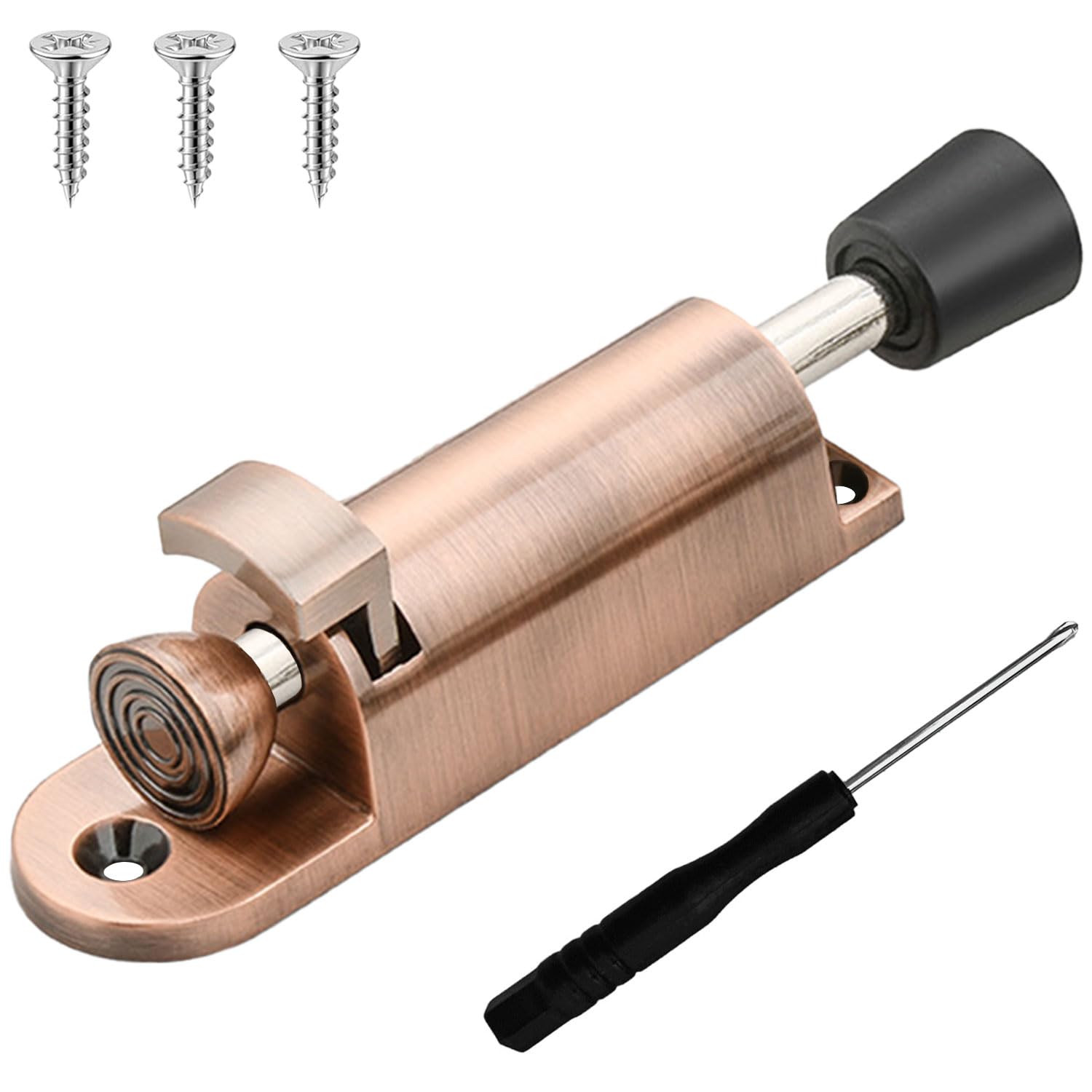 Wopanxye Spring Door Stops, Step On/Off Stops for Indoors, Telescopic Adjustable Holders, Thickened Spring, Thickened Rubber Pad, Fixed Door at Any Angle, for Office, Home, Dormitory, Garage