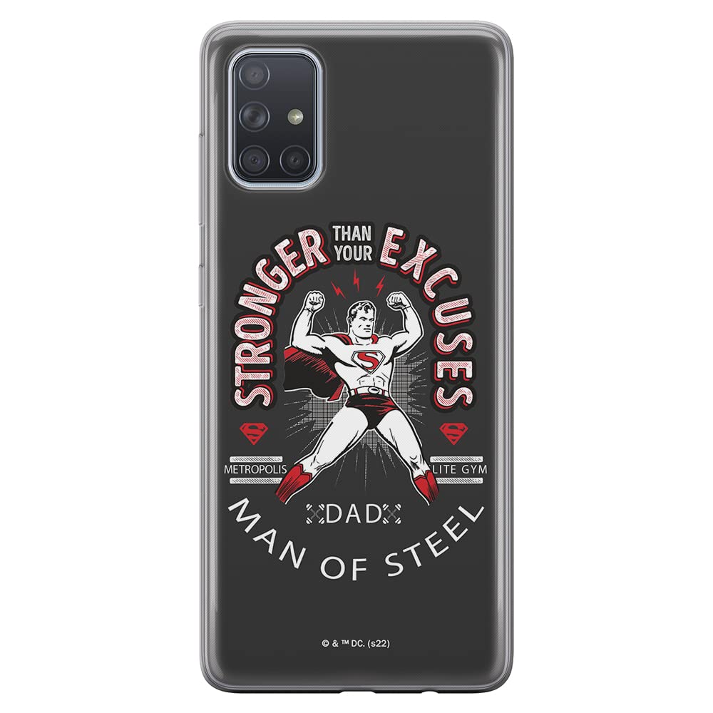 ERT GROUP mobile phone case for Samsung A71 original and officially Licensed DC pattern Superman 025 optimally adapted to the shape of the mobile phone, case made of TPU