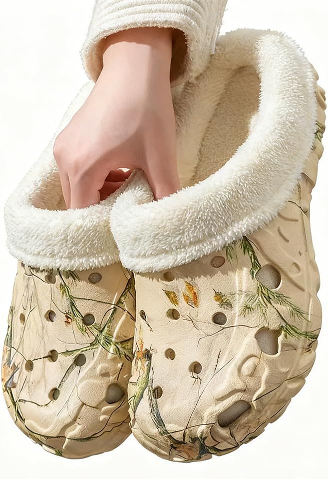 MGGMOKAY Unisex Lined Clogs Winter Garden Shoes Warm Clogs Slippers - Image 2