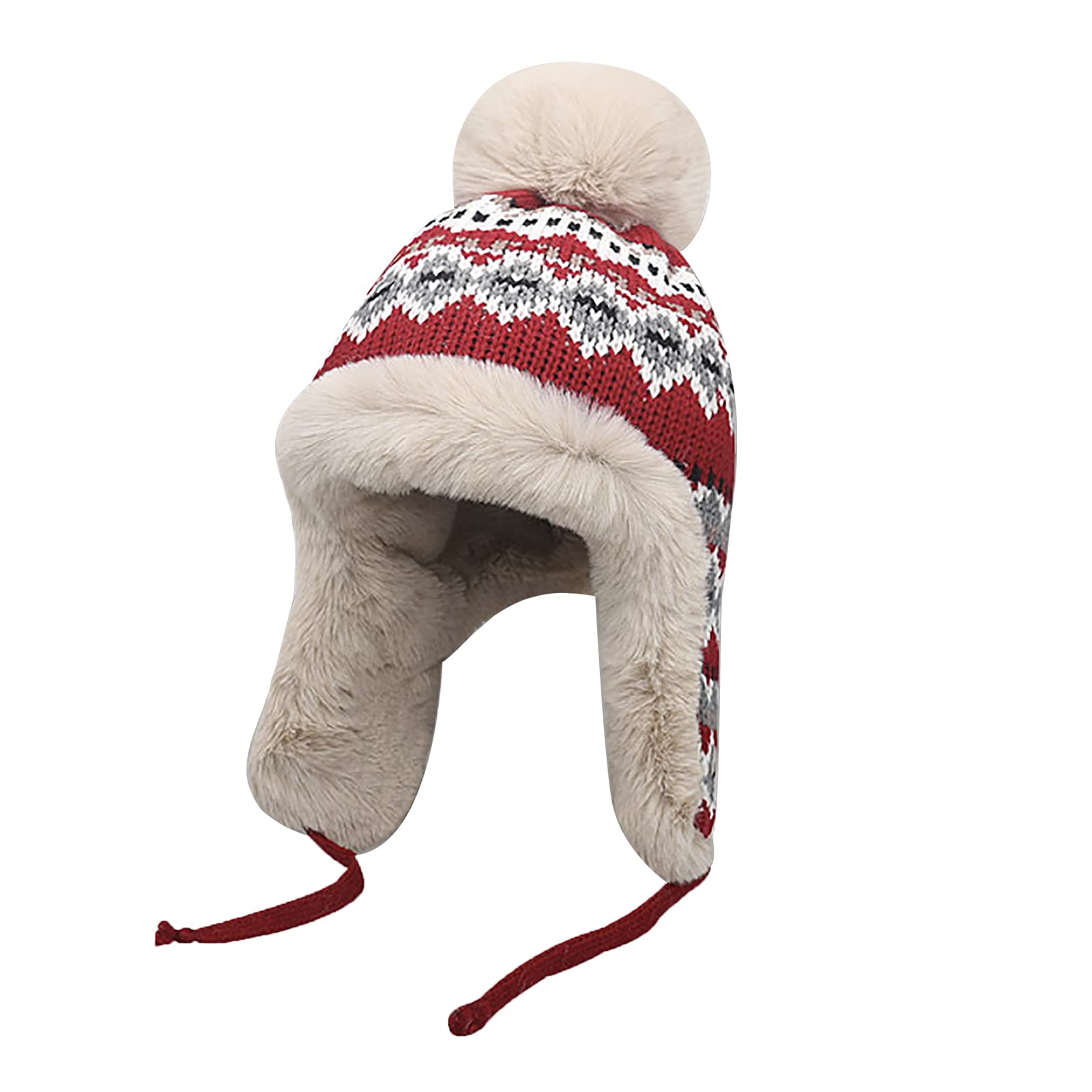 OhMill Femme Chapka d'hiver Chapeau Chaud Bonnet Aviateur avec Oreillettes en Polaire Chapeau de Trappeur Coup-Vent d'hiver Bonnet Épaise pour Ski Cyclisme Extérieur