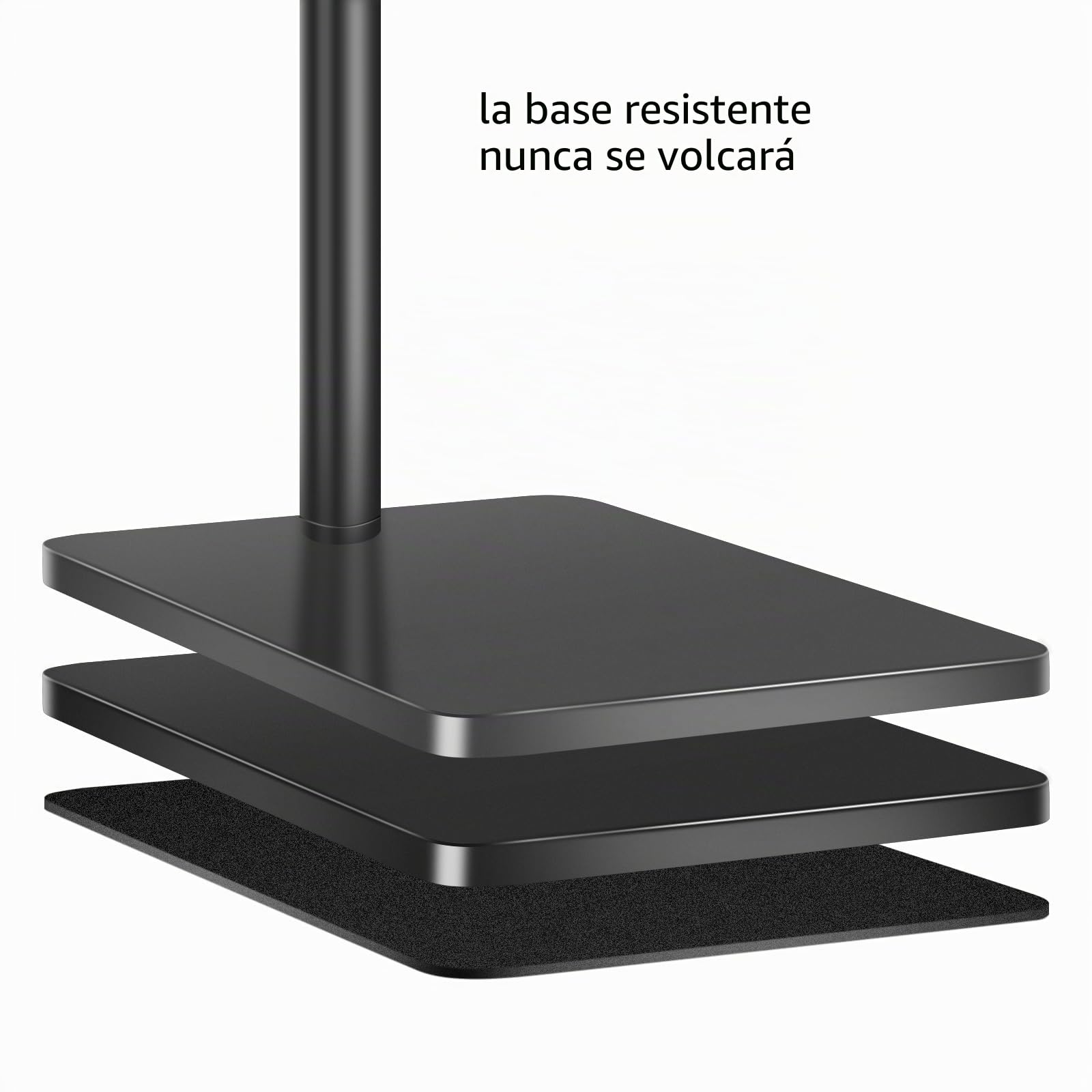 Lucky Trip Soporte de suelo para tablet con base de 6.6 libras, soporte giratorio de altura ajustable, compatible con iPad, Kindle, Galaxy Tab, teléfonos celulares
