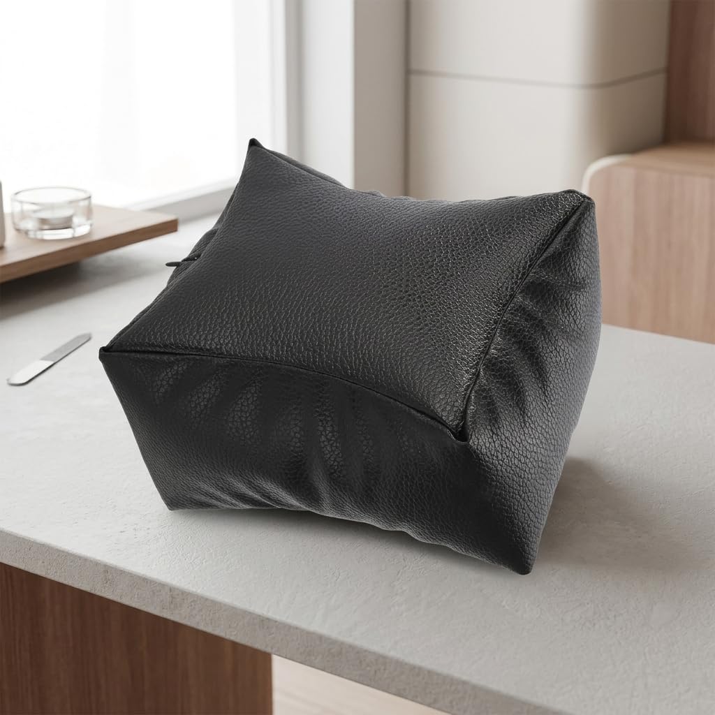 Nail Armrest 1 Piece PU Manicure Hand Rest Pillow Black