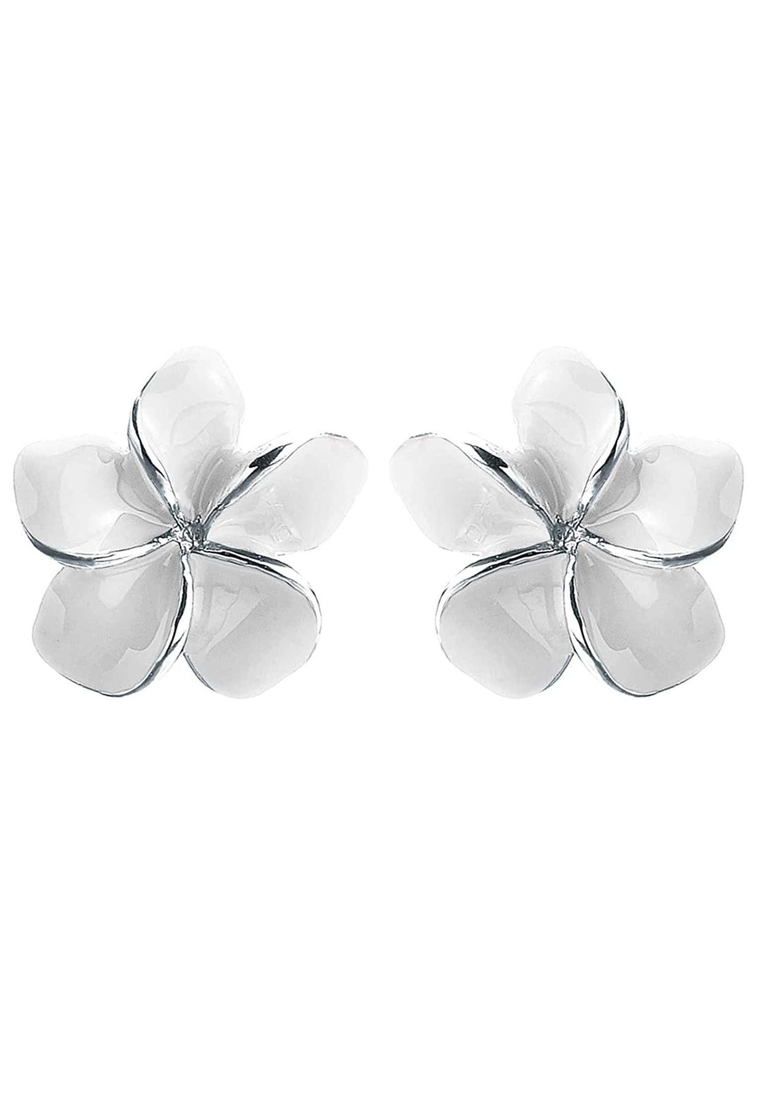 Elli Damen-Ohrstecker Frangipani Blüte 925 Sterling Silber 308982613