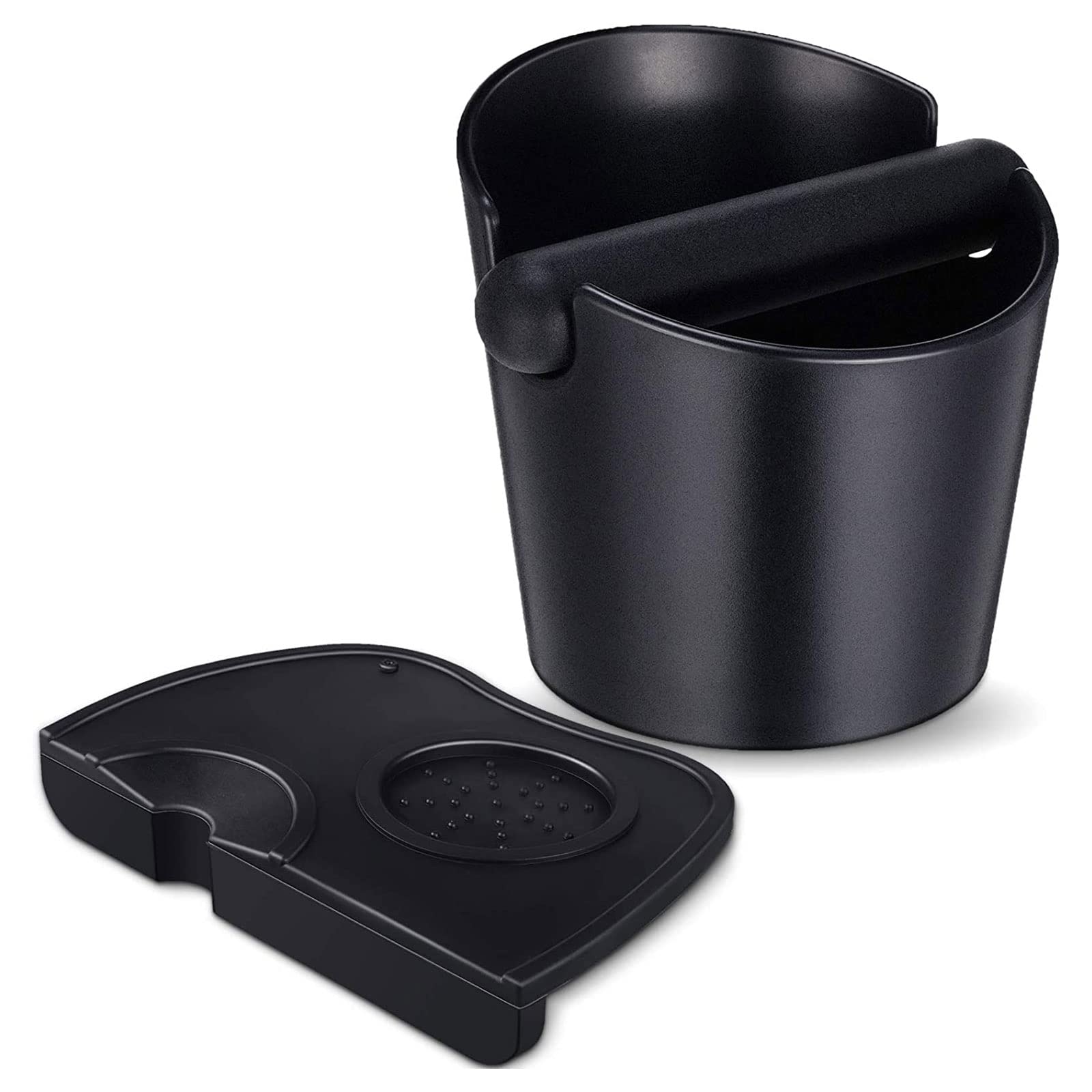 Kalttoy Coffee Grounds Container Espresso Coffee Box with Removable Metal Base Ground Dump-Bin Espresso Dump Bin
