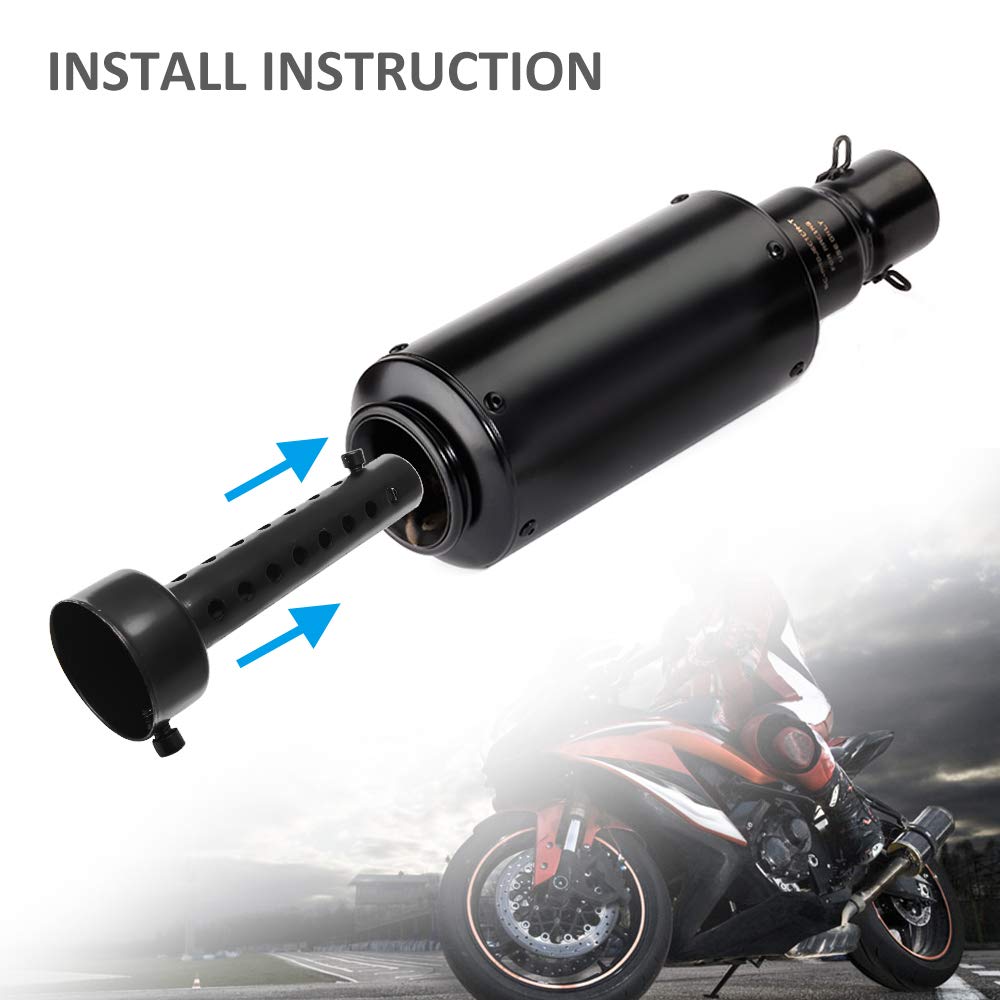 1PC 60mm Silencieux d'échappement universel pour moto DB Killer Silencieux d'échappement 60mm - Argent