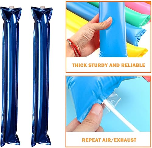 Miniatura 3 de Lovecheer 50 unidades de palitos de trueno gruesos que animan palitos inflables de plástico para el equipo deportivo, fiesta de espíritu