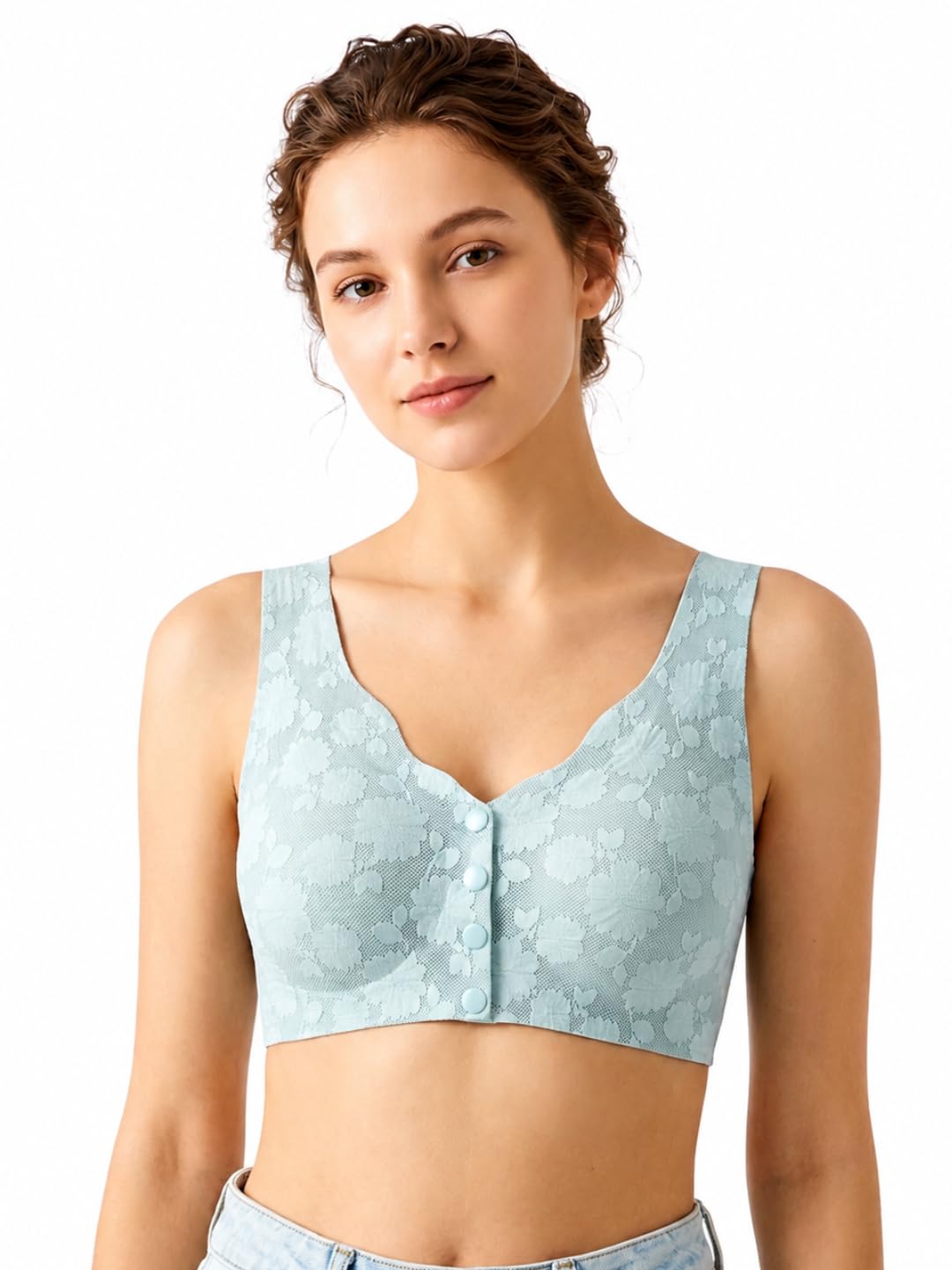 parkha Blue Maternity Button Bra-picture-5