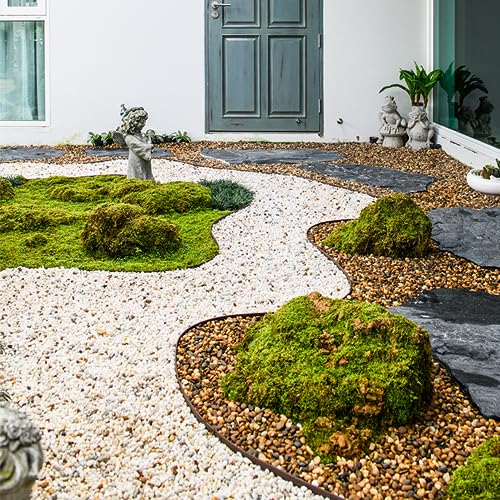 Calofulston 30 LB White Pebbles for Plants, 3/8 inch White Rocks for Vases Landscaping, Small Decorative Stones for Indoor Outdoor, Polished, Come with Gloves