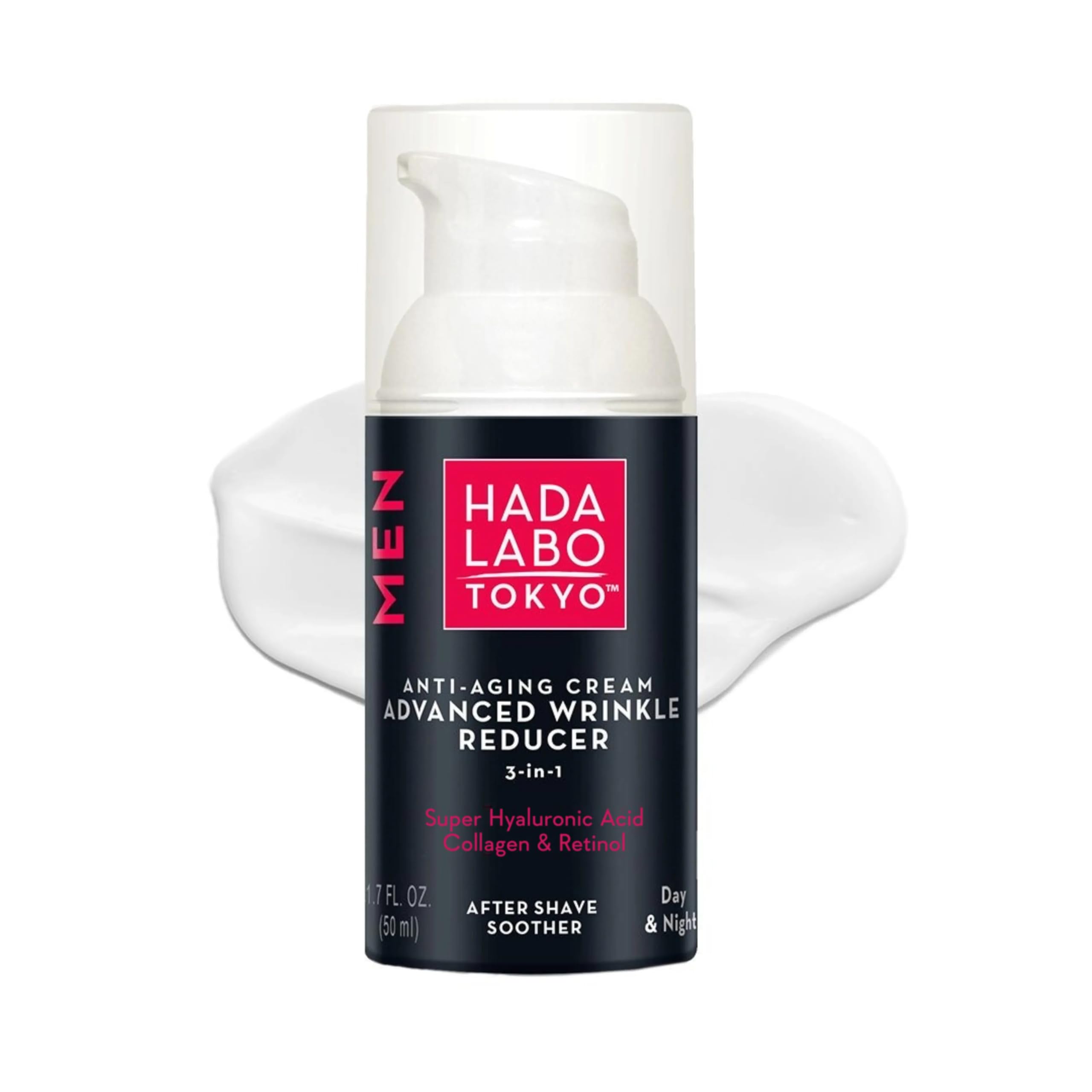 Hada Labo Tokyo Men Anti-​Aging Hyaluron Cream Advanced Wrinkle Reducer Cosméticos de día y noche para hombres
