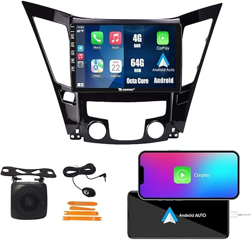 Android 10 Autoradio - Reproductor multimedia estéreo de navegación de automóvil, radio GPS 2.5D, pantalla táctil para Hyundai Sonata 2010-2014