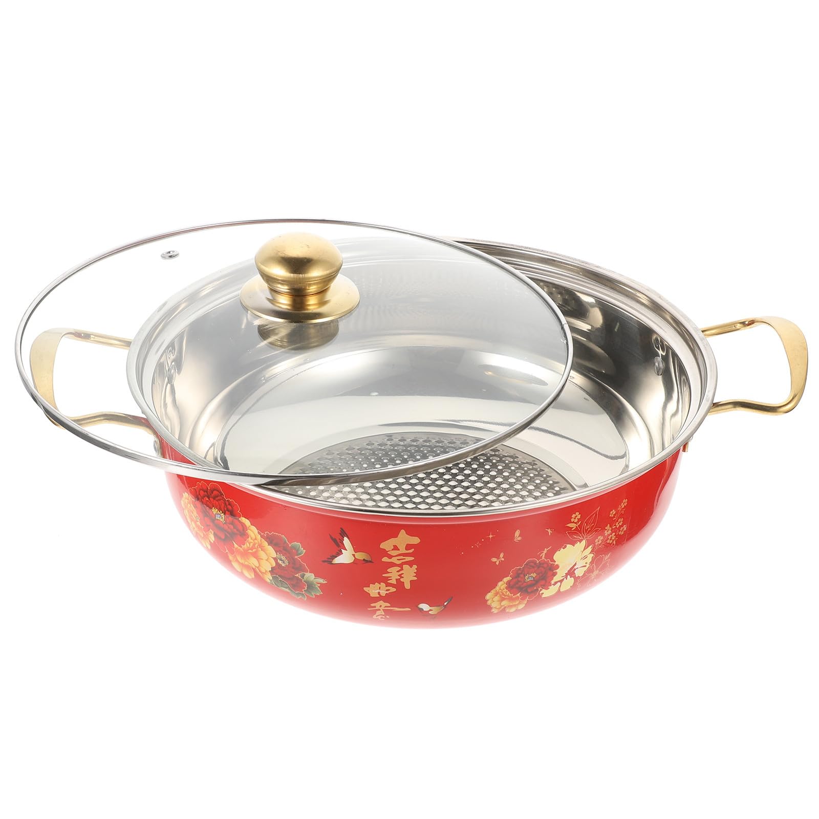 Marmite couvercle en verre multifonction casserole antiadhésive induction