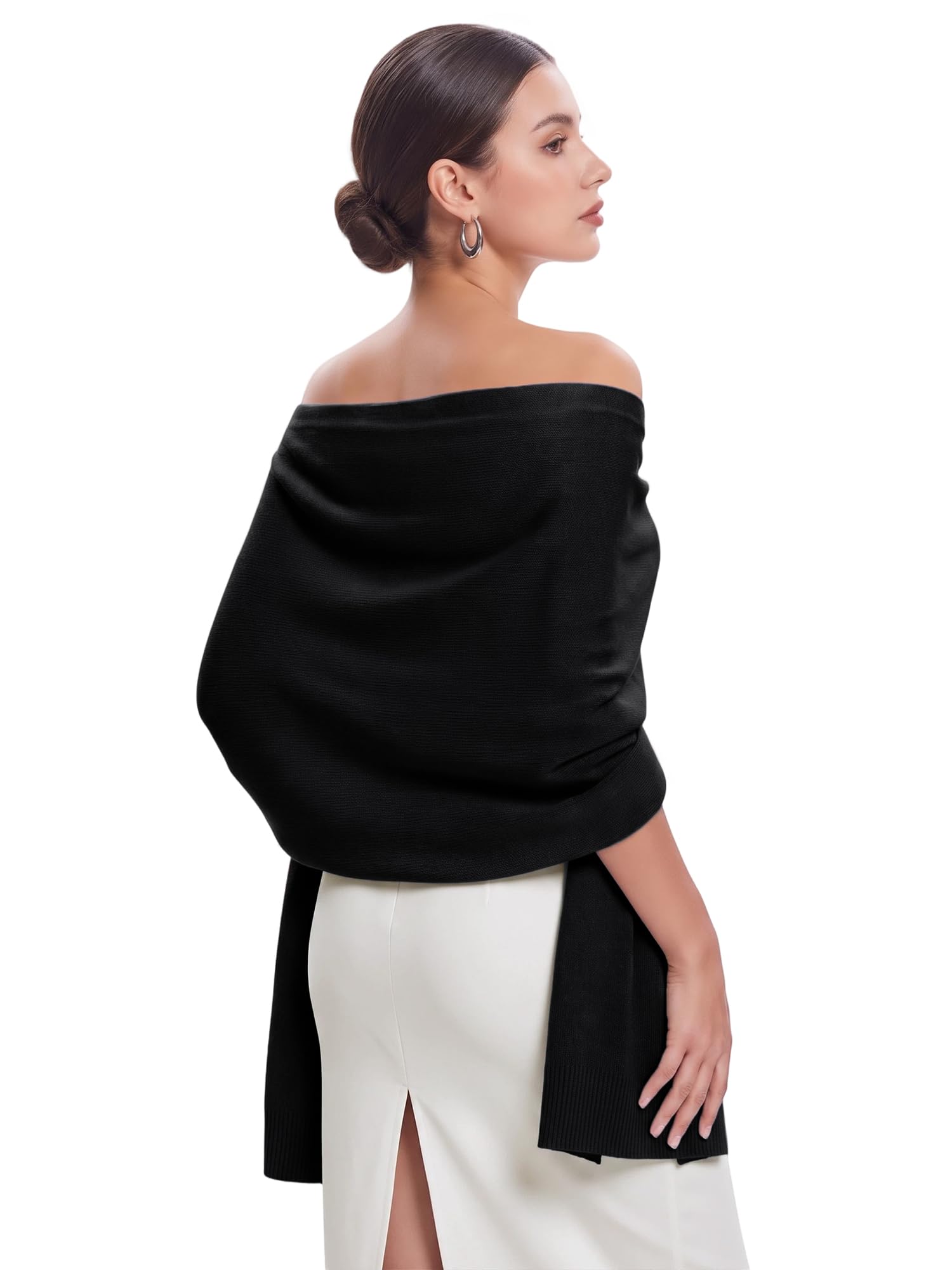 Womens Large Pashmina Shawl Wraps Blanket Scarf for Evening Dress Travel | Soft Knit,Warm Lightweight,Long Large Shoulder Wrap for Women Wedding Bridal Daily Wear